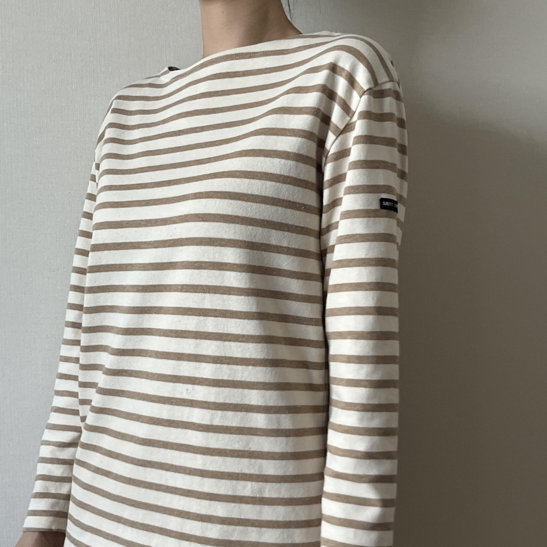 [ WOMAN ] SAINT JAMES stripe boat neck ( made in FRANCE )