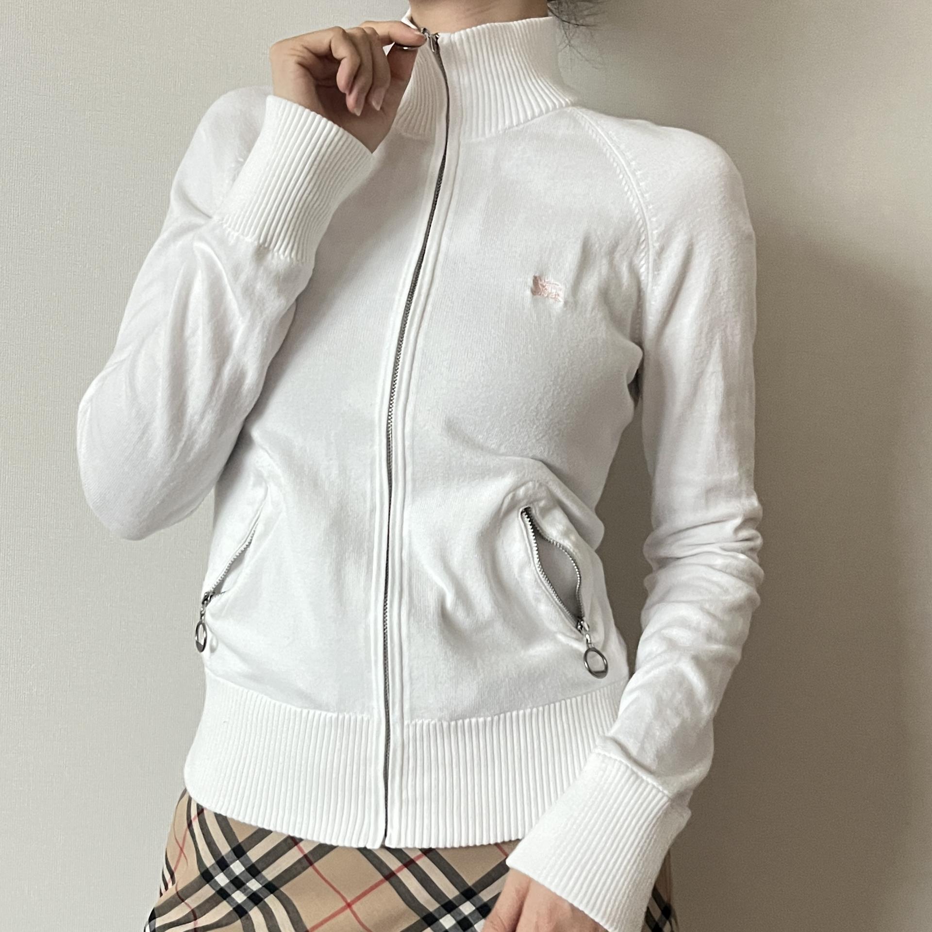 [ WOMAN ] Burberry Blue Label High-Neck Zip-Up Knit Cardigan