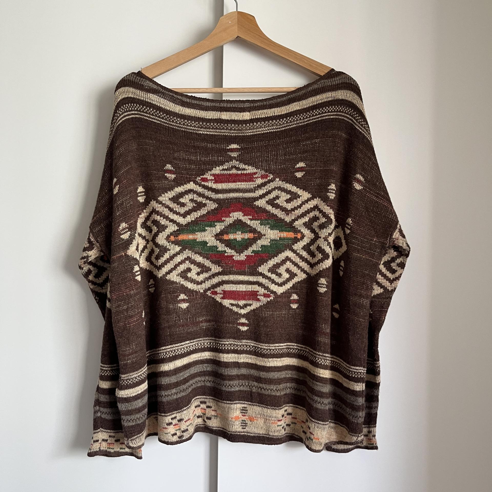 [ WOMAN ] Denim & Supply Ralph Lauren Navajo Aztec Pattern Crewneck Knit