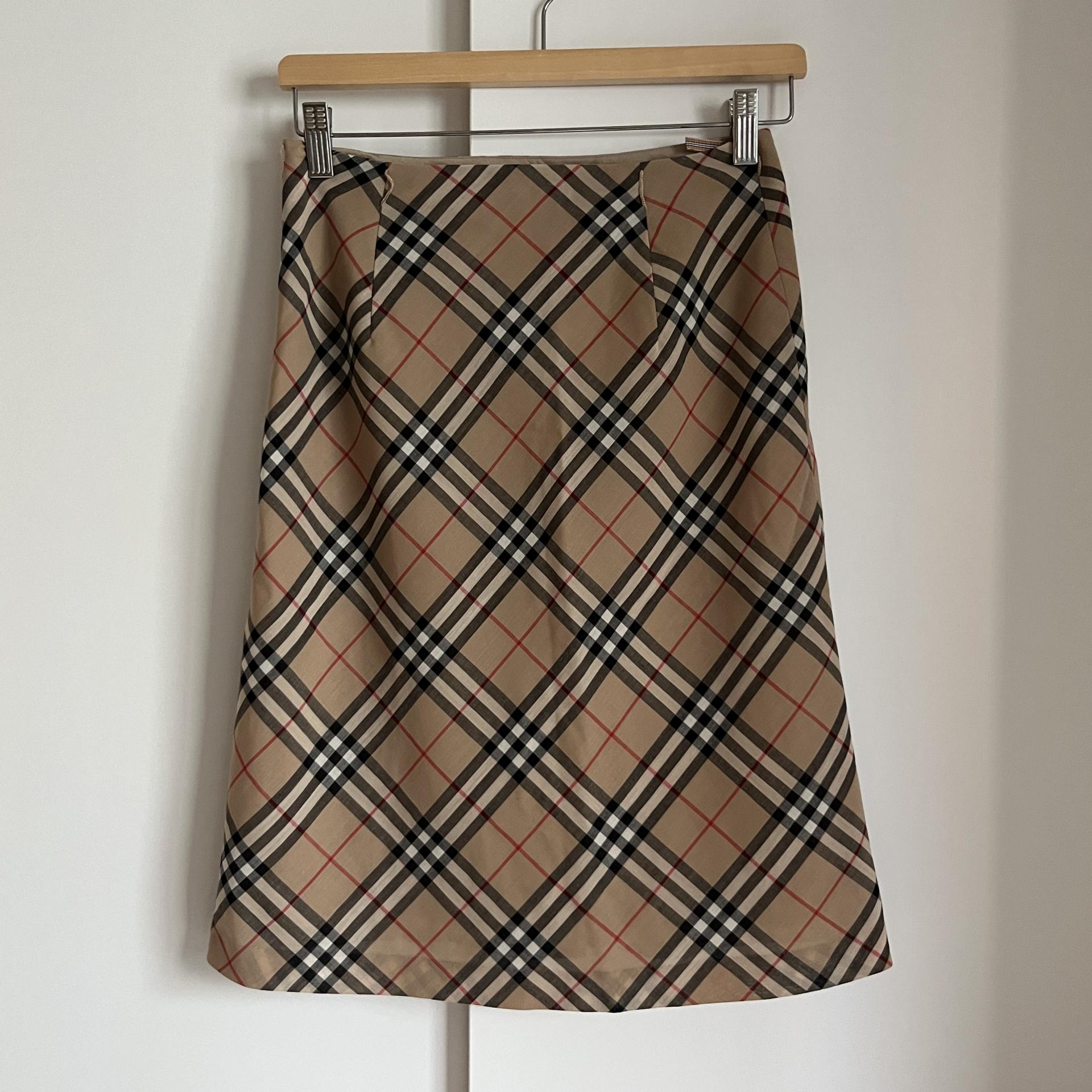 Burberry Blue Label Nova Check A-Line Skirt