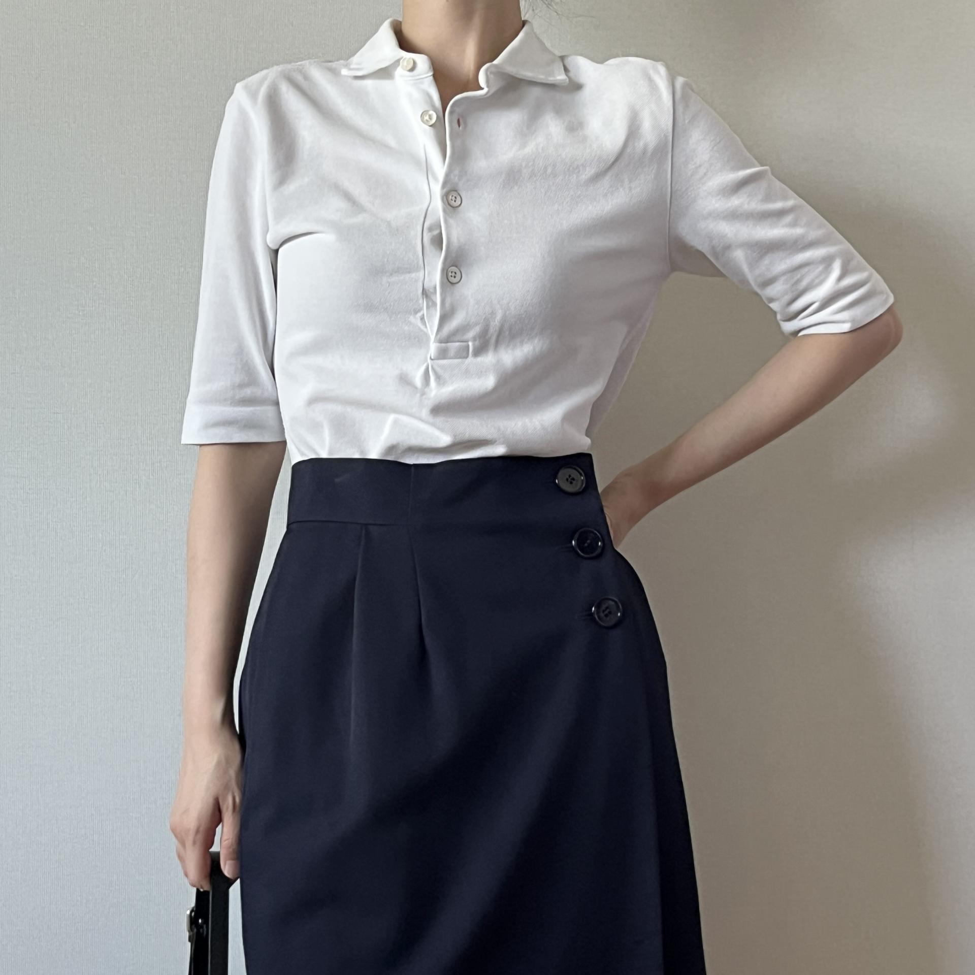 [ WOMAN ] CHRISTIAN DIOR Side Button Skirt