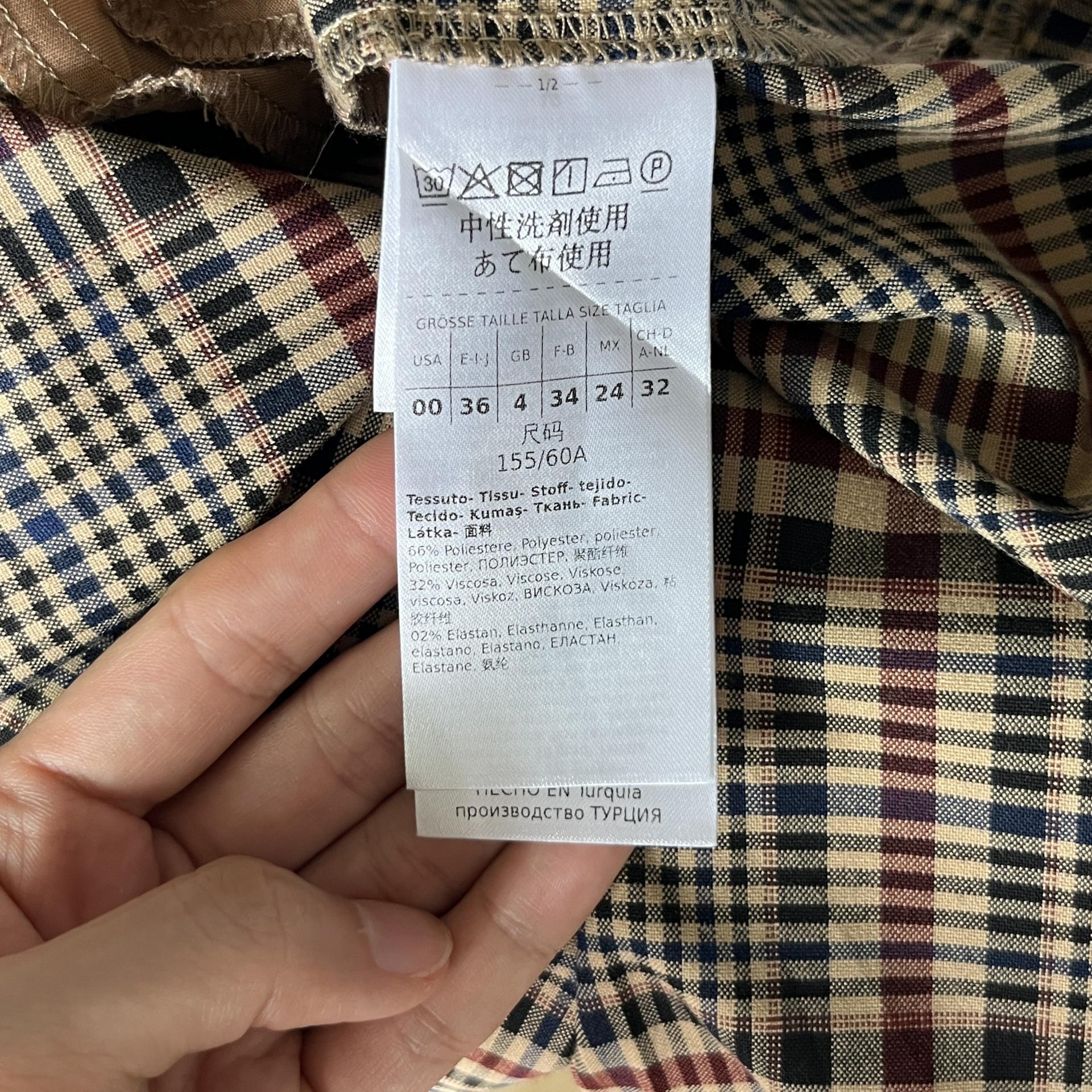 [ WOMAN ] MAX&CO Pleated Check Skirt