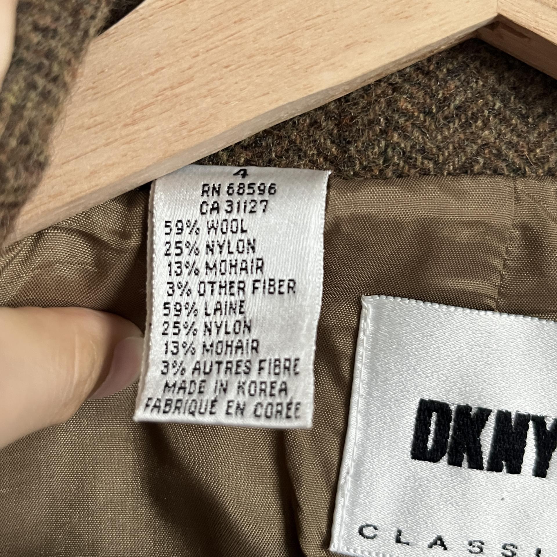 [ WOMAN ] DKNY Classic Check Wool 9부 Jacket