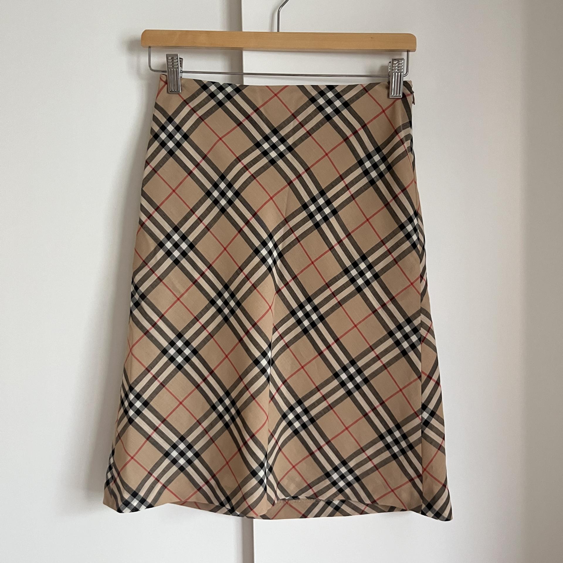 Burberry Blue Label Nova Check A-Line Skirt