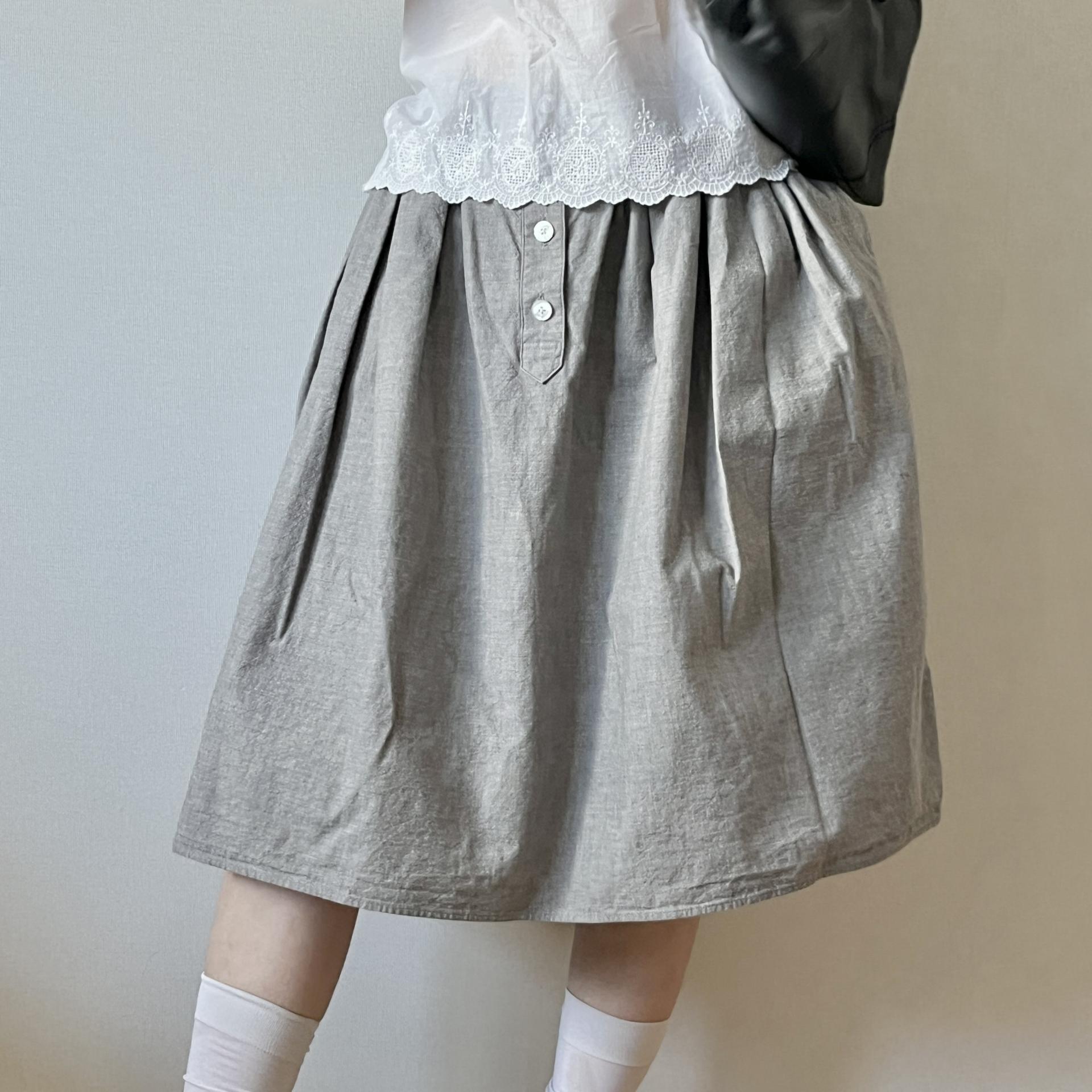 [ WOMAN ] MARGARET HOWELL Button-Down Skirt ( Made in JAPAN)