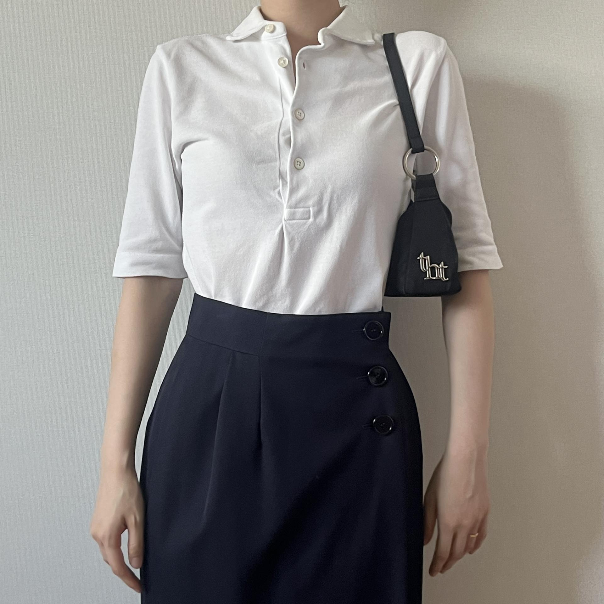 [ WOMAN ] CHRISTIAN DIOR Side Button Skirt