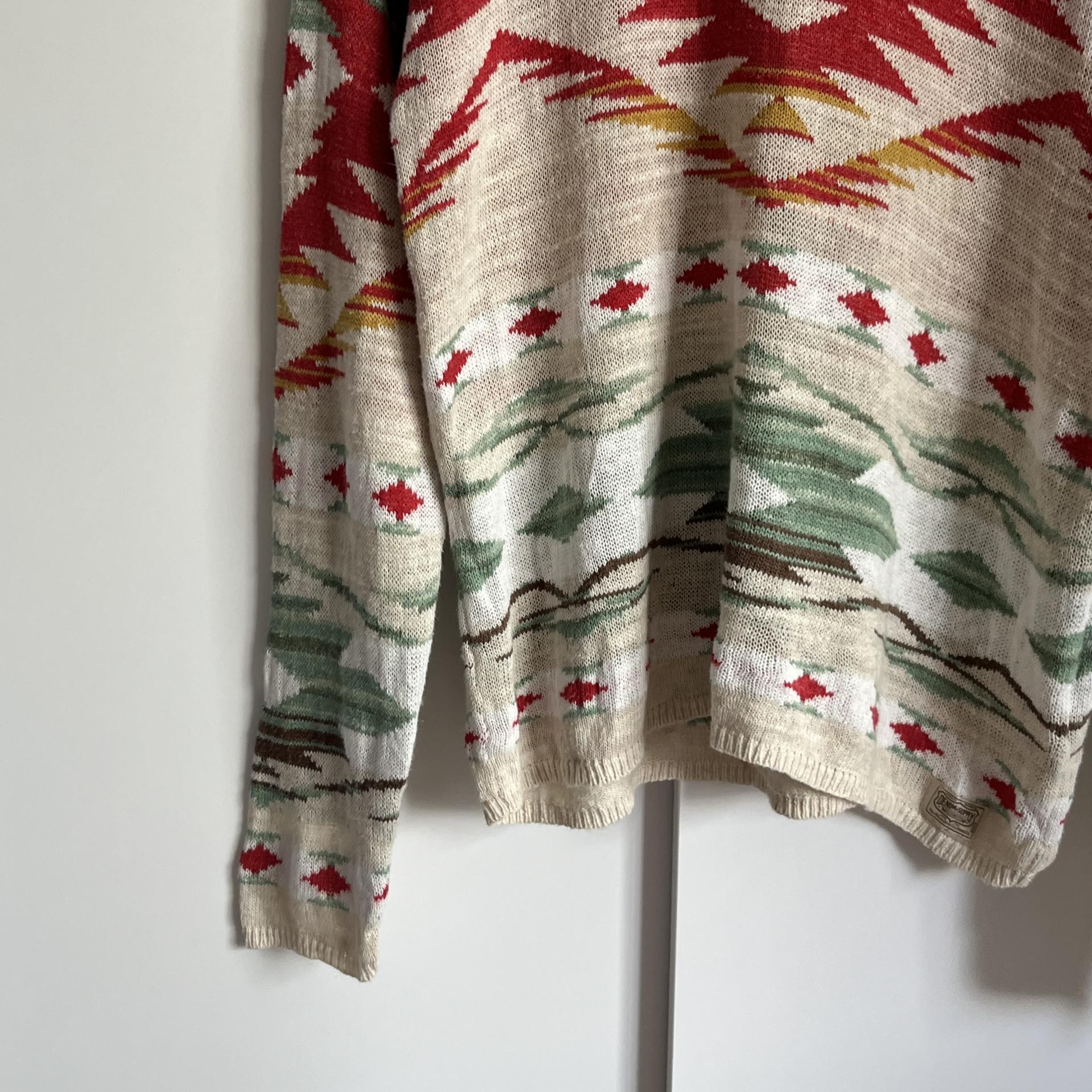 [ WOMAN ] Denim & Supply Ralph Lauren Indian Blanket Pattern Crewneck Knit