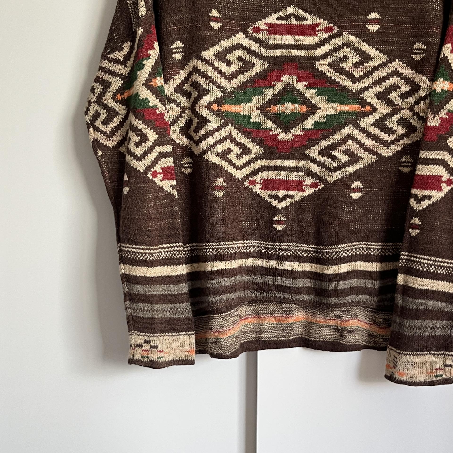 [ WOMAN ] Denim & Supply Ralph Lauren Navajo Aztec Pattern Crewneck Knit