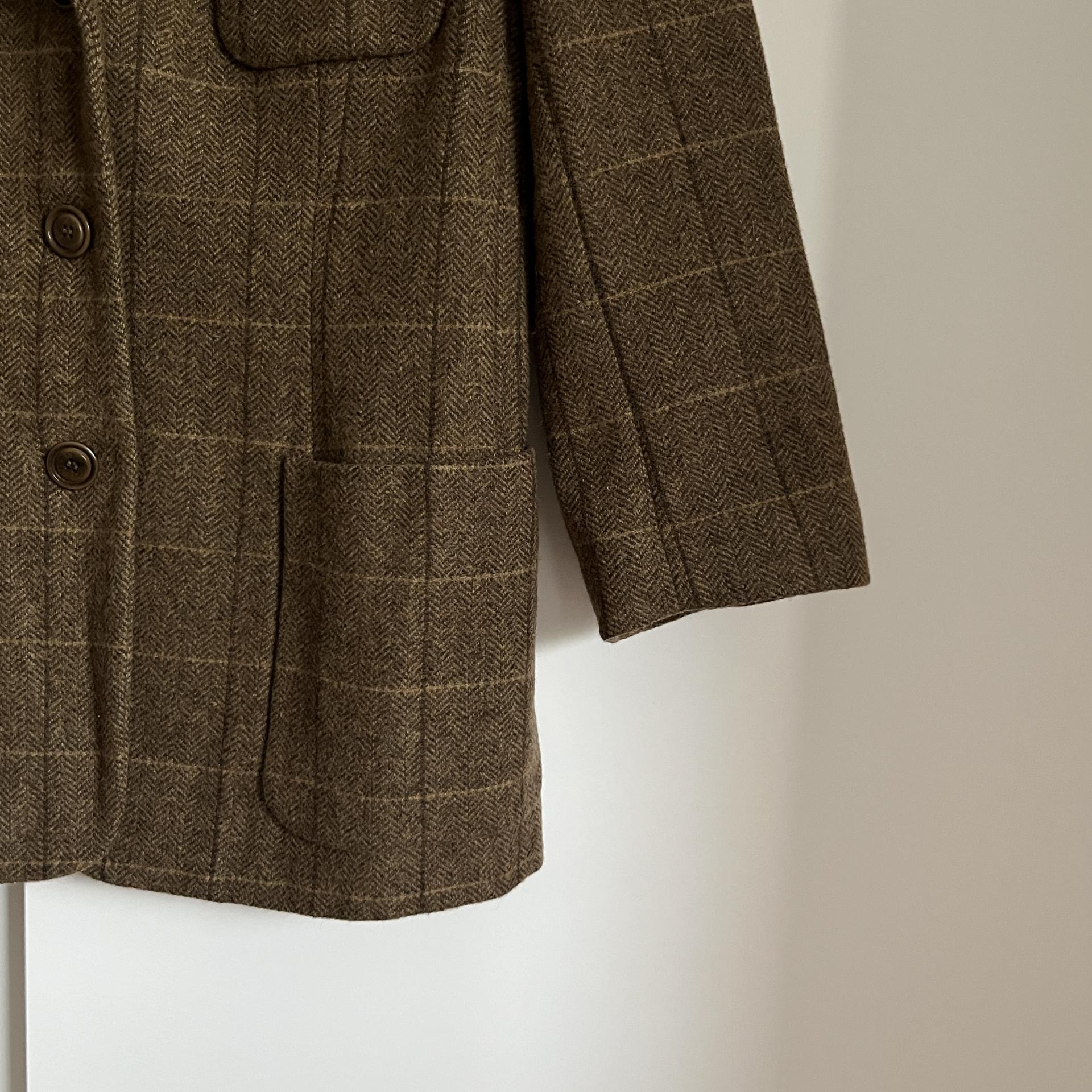 [ WOMAN ] DKNY Classic Check Wool 9부 Jacket