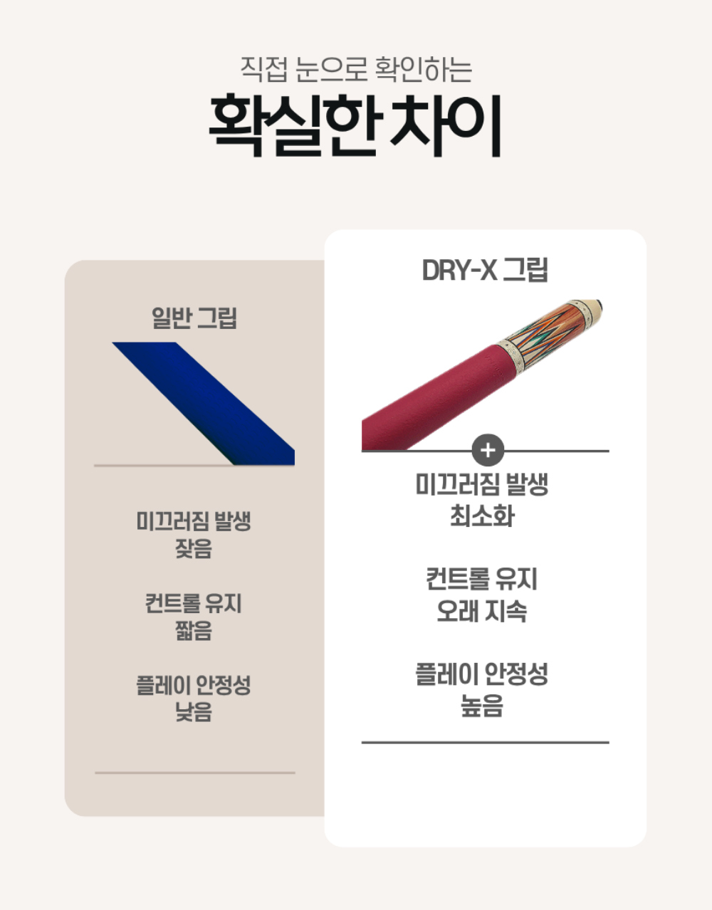 고리나 파스텔 드라이 엑스 당구 그립
