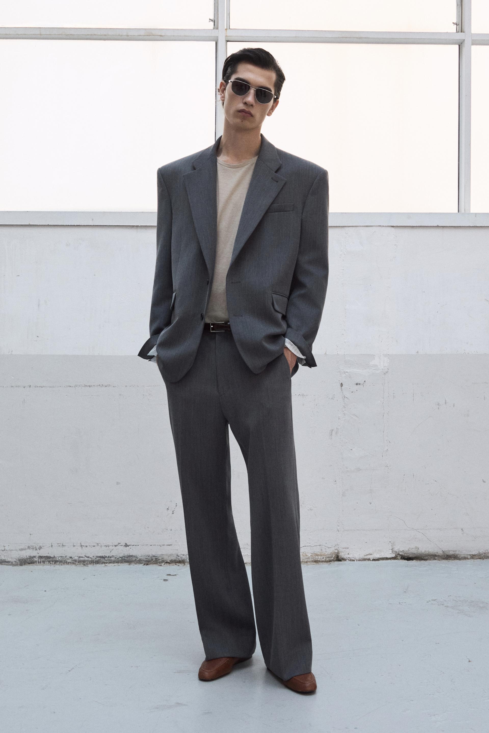 FONTA WOOL DRESS TROUSERS CONCRETE