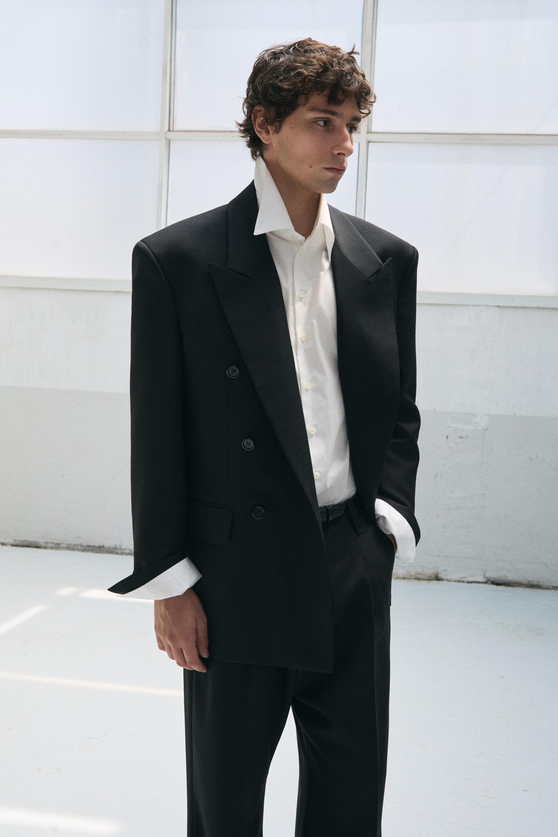 GALA TAILORED JACKET SATIN BLACK