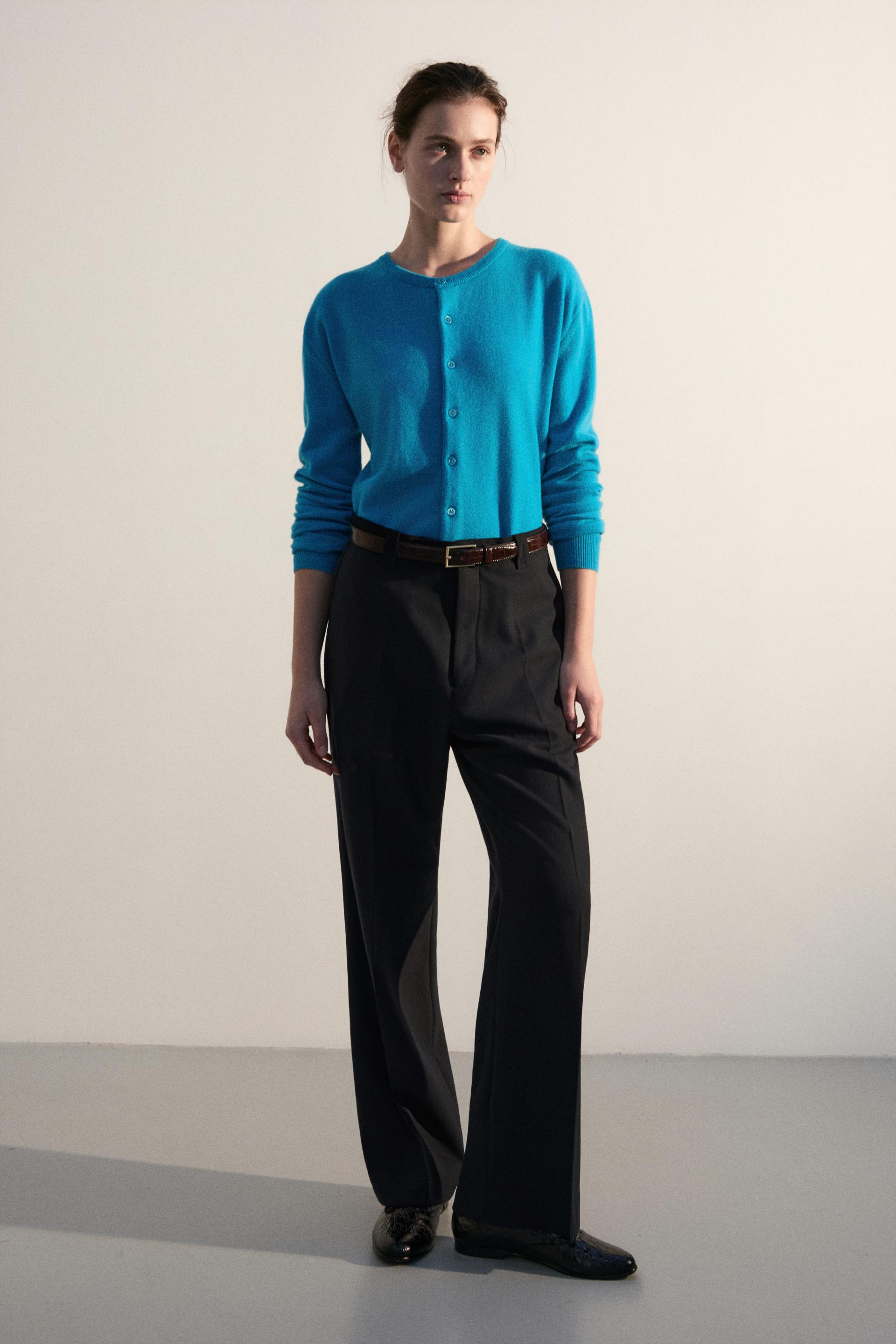 MERINO CLASSIC CARDIGAN TURQUOISE