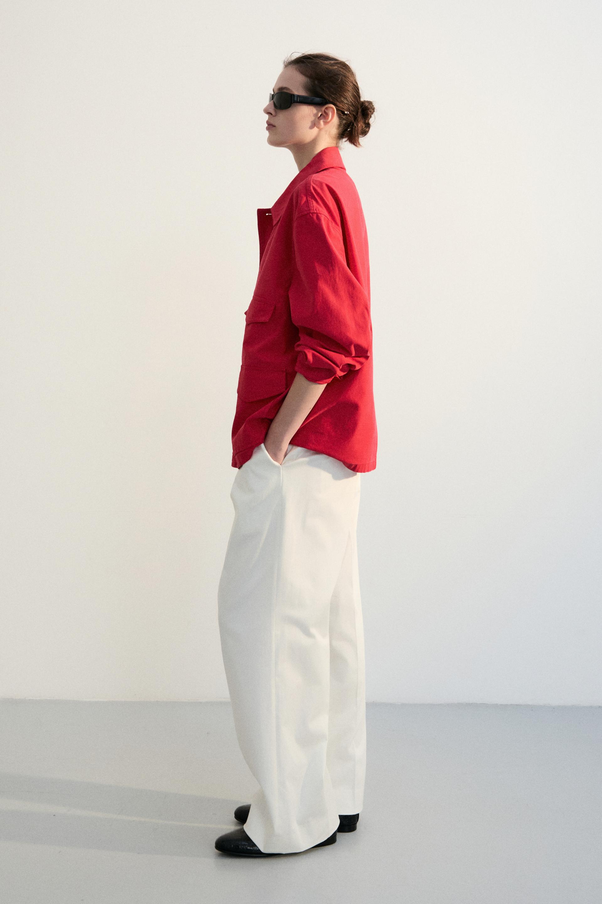 DOLEN COTTON SERGE FIELD JACKET TOSCAN RED