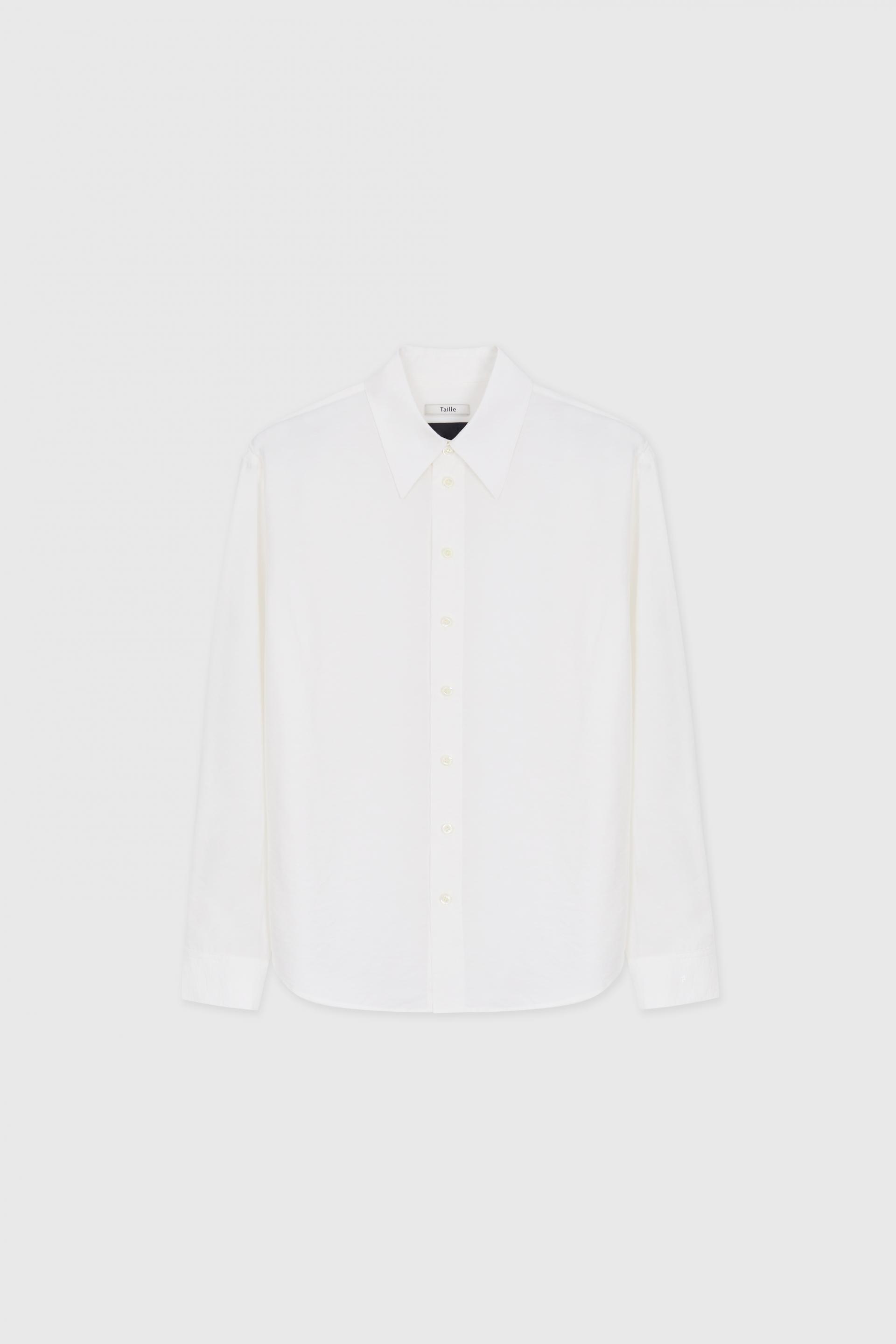 SOLID COTTON POPLIN BOY SHIRT WHITE
