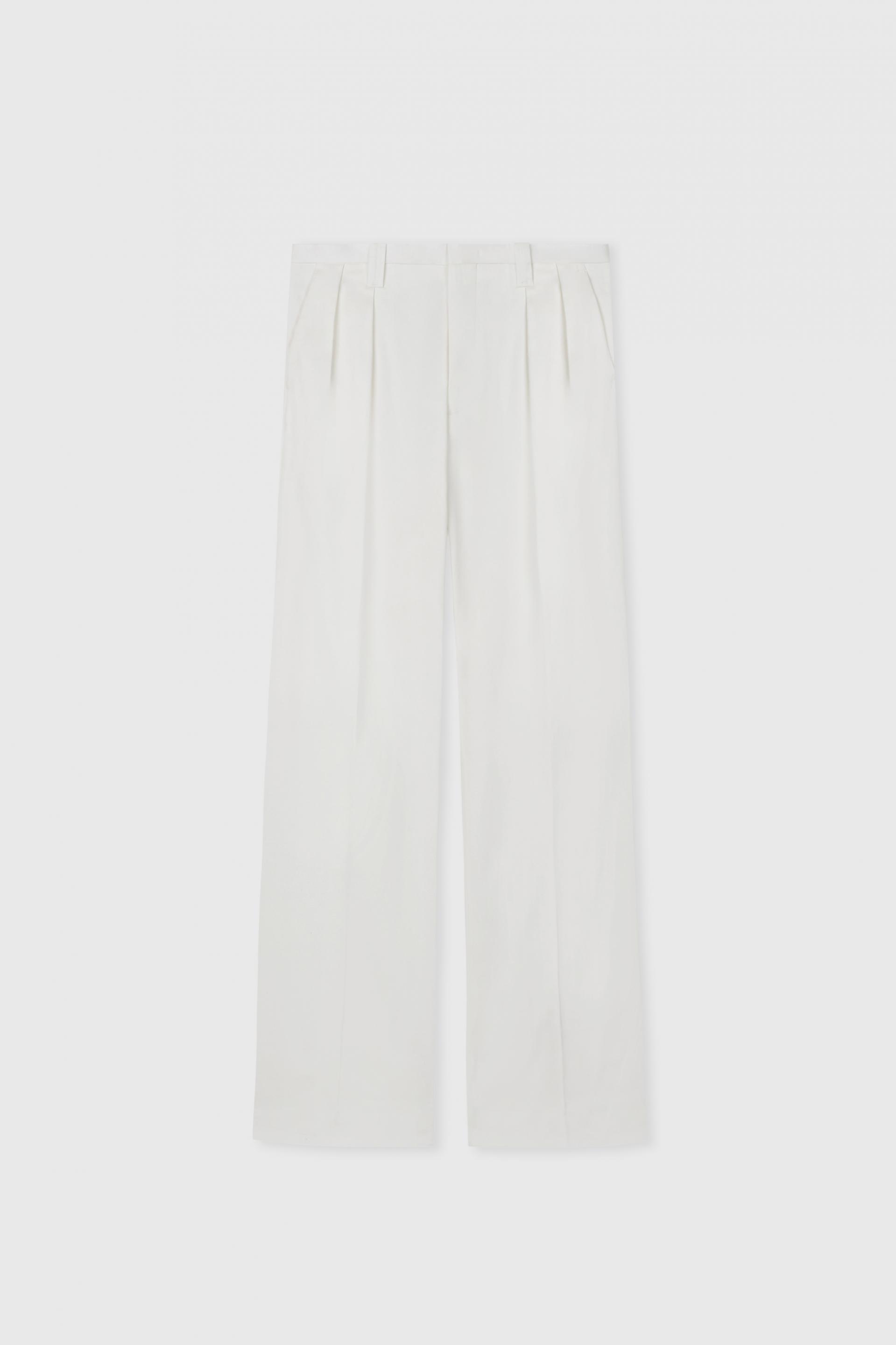 KILT TAILORED COTTON TROUSERS SAIL WHITE