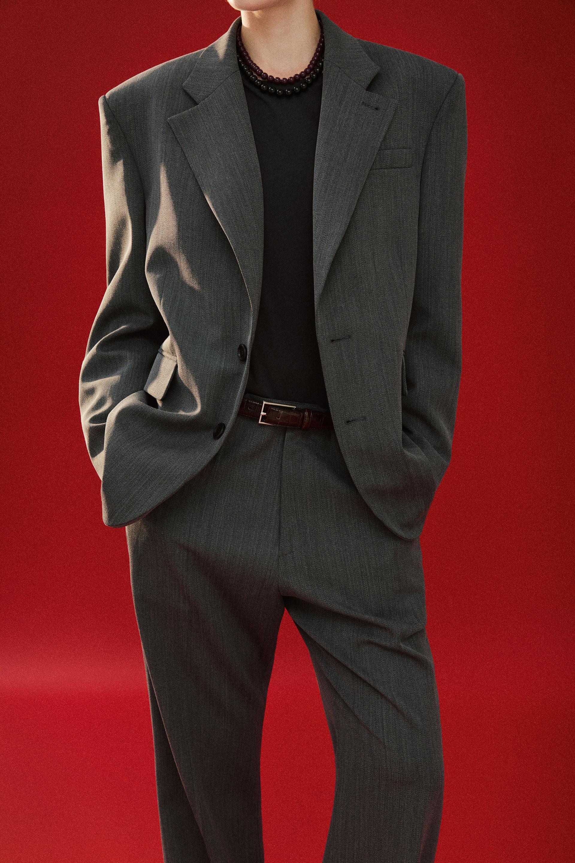 FONTA WOOL DRESS TROUSERS CONCRETE