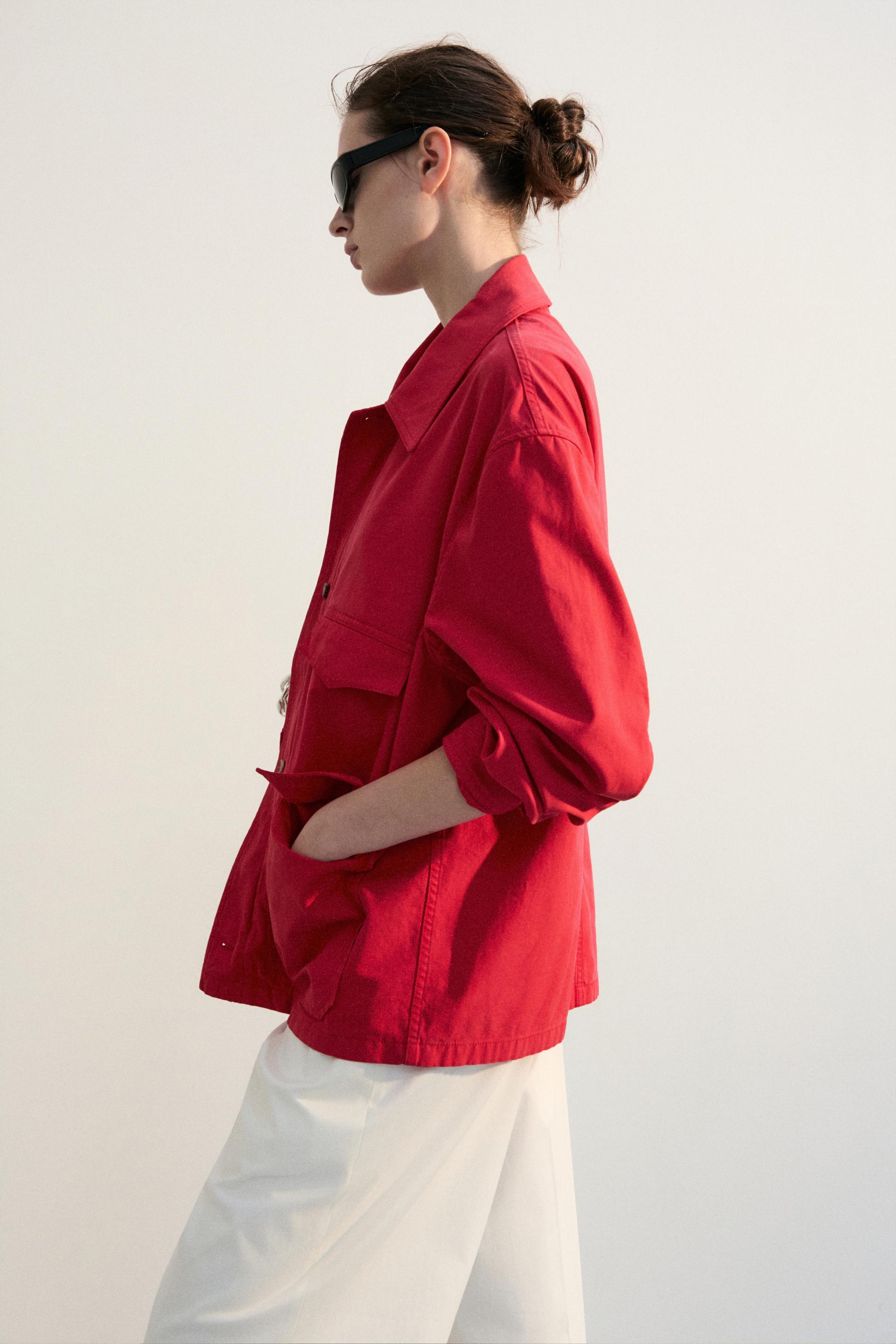 DOLEN COTTON SERGE FIELD JACKET TOSCAN RED