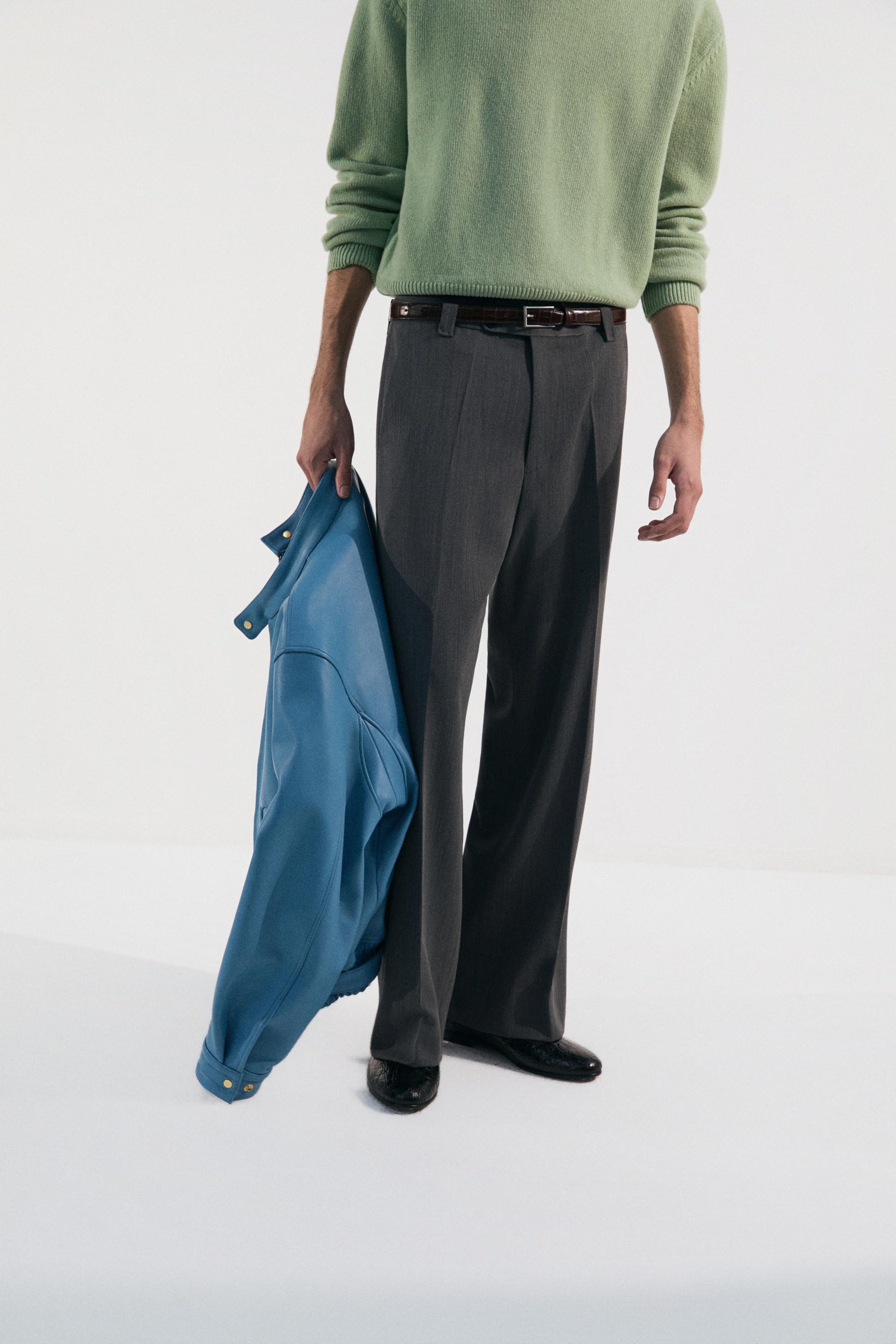 FONTA WOOL DRESS TROUSERS CONCRETE