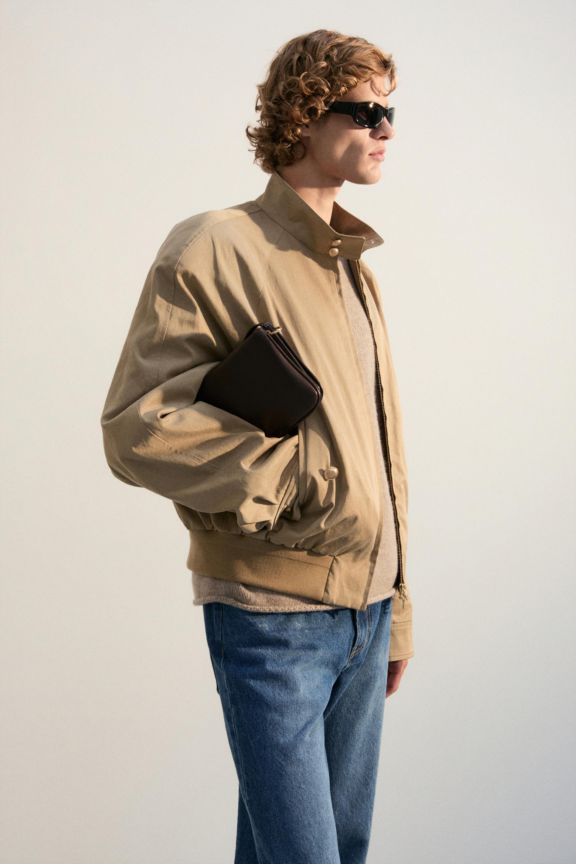 MONO PATINA TENCEL HARRINGTON JACKET SAND
