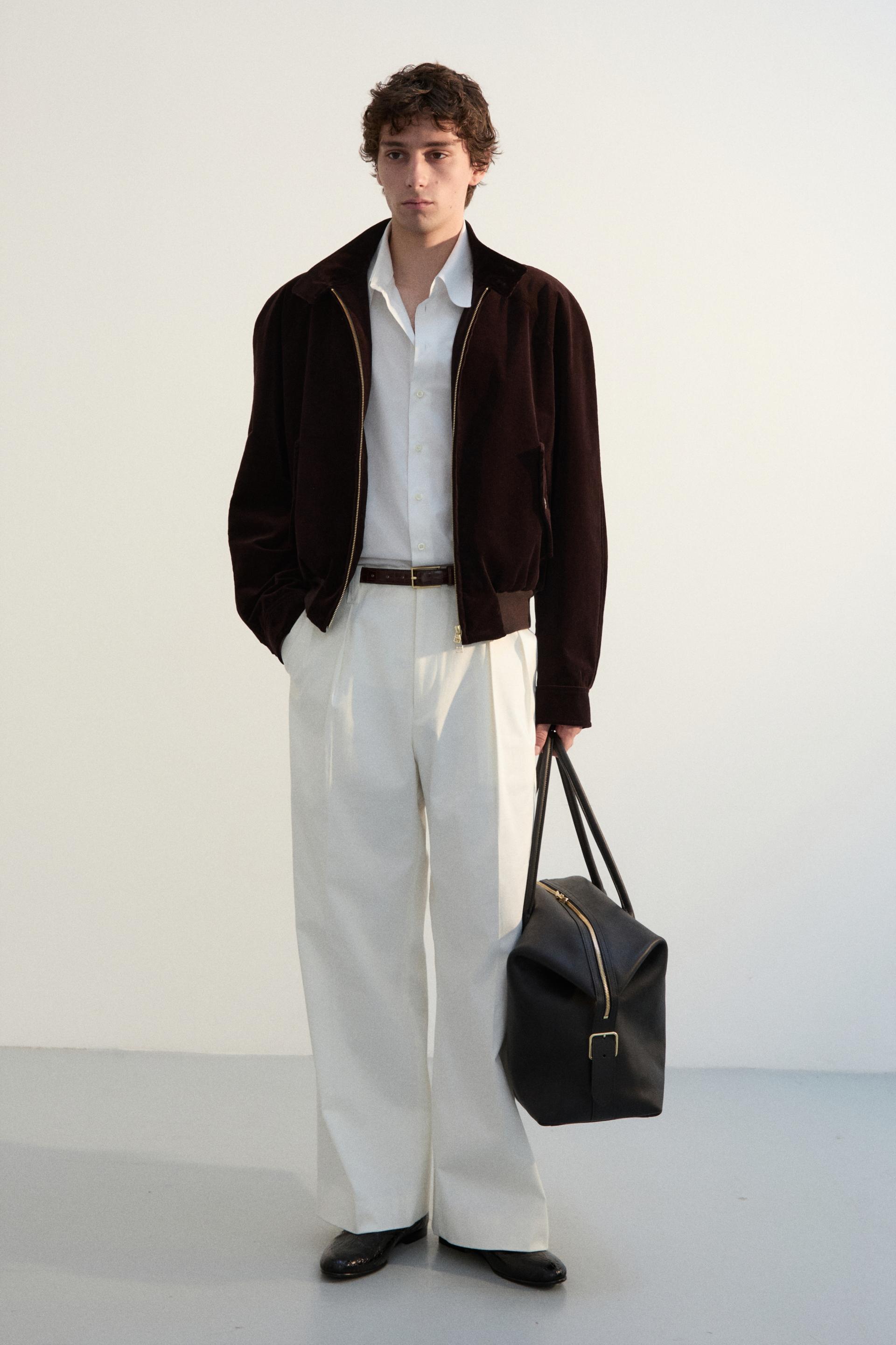 MONO CORDUROY HARRINGTON JACKET DARK PECAN
