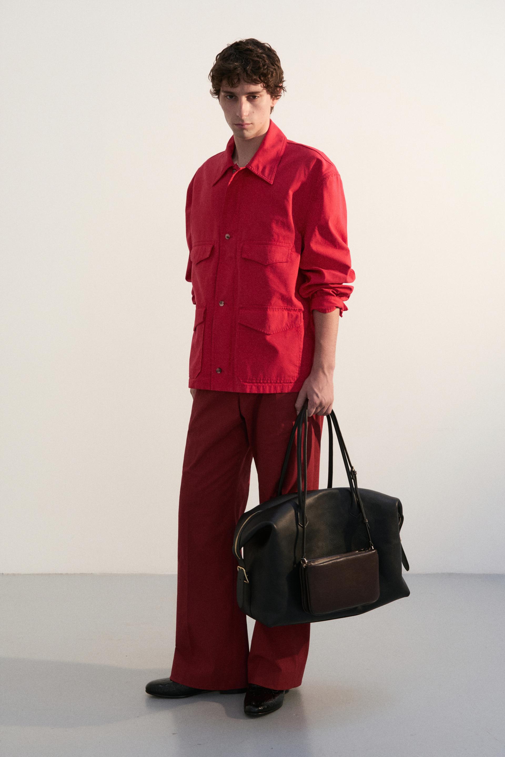 DOLEN COTTON SERGE FIELD JACKET TOSCAN RED