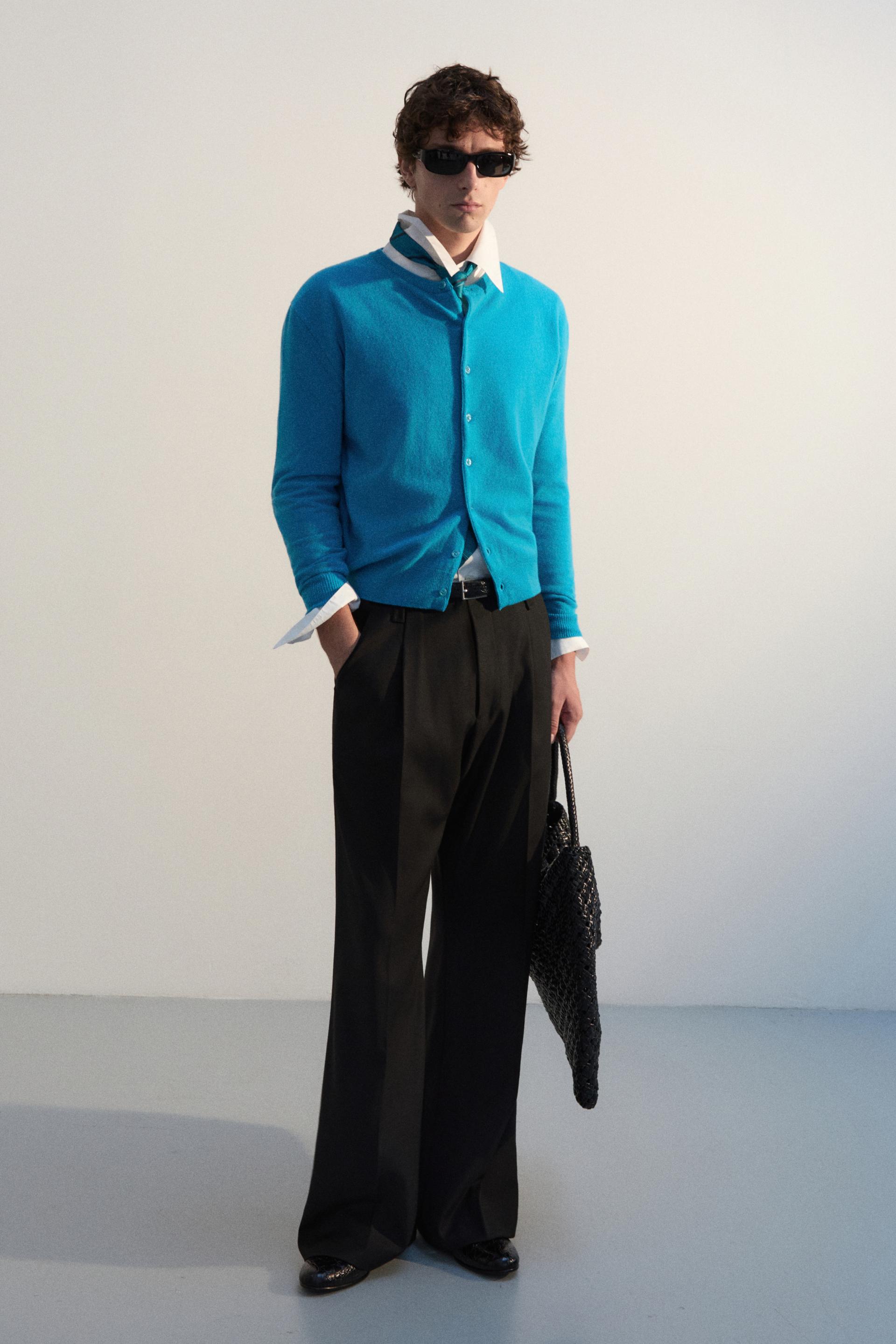 MERINO CLASSIC CARDIGAN TURQUOISE