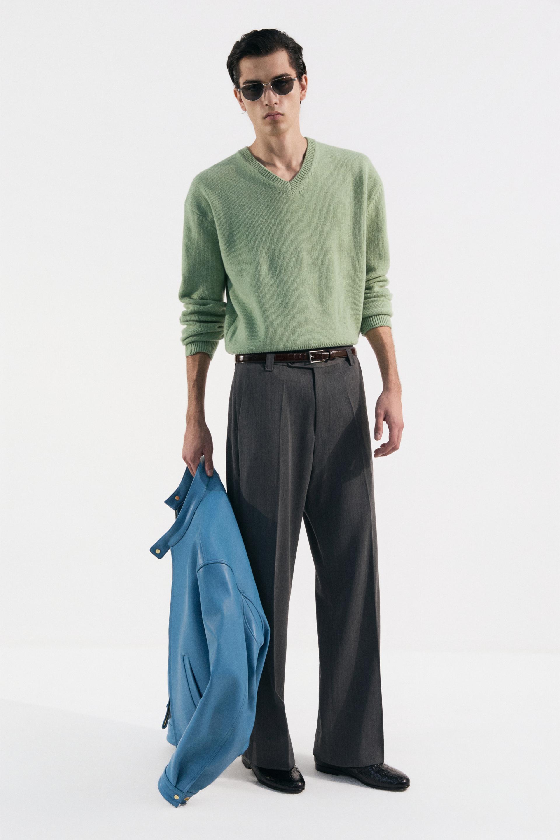 FONTA WOOL DRESS TROUSERS CONCRETE