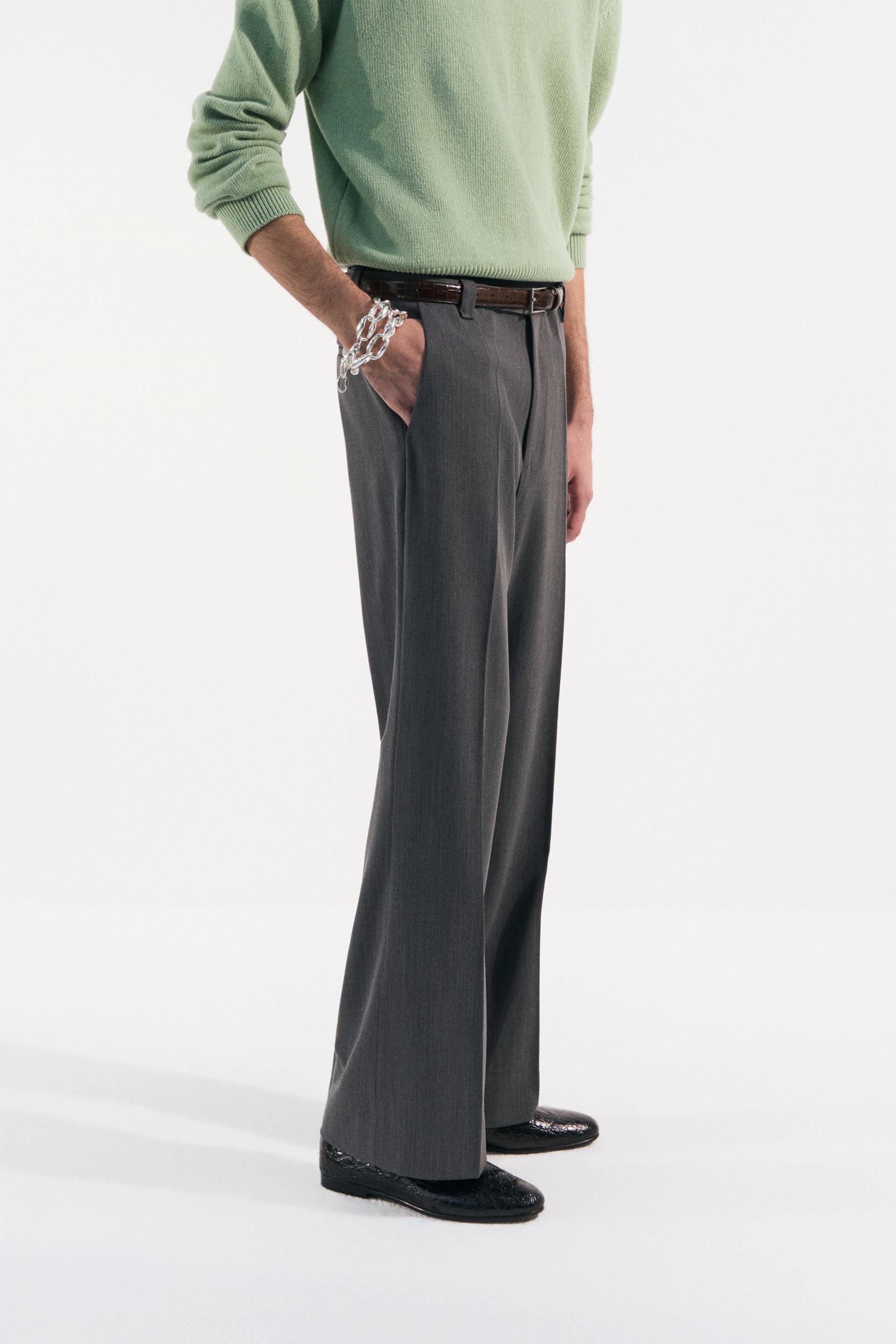 FONTA WOOL DRESS TROUSERS CONCRETE
