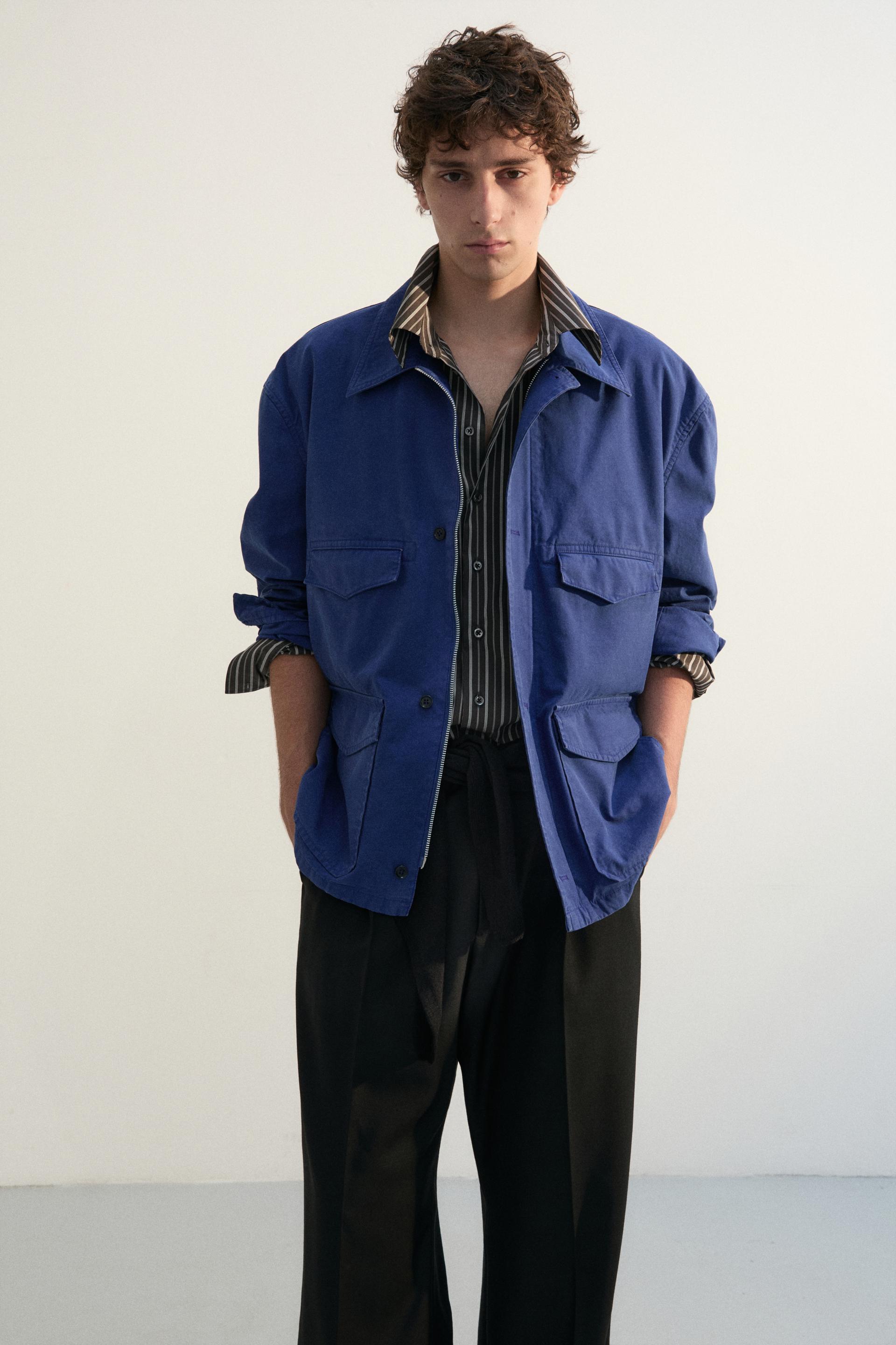 DOLEN COTTON SERGE FIELD JACKET BLEU