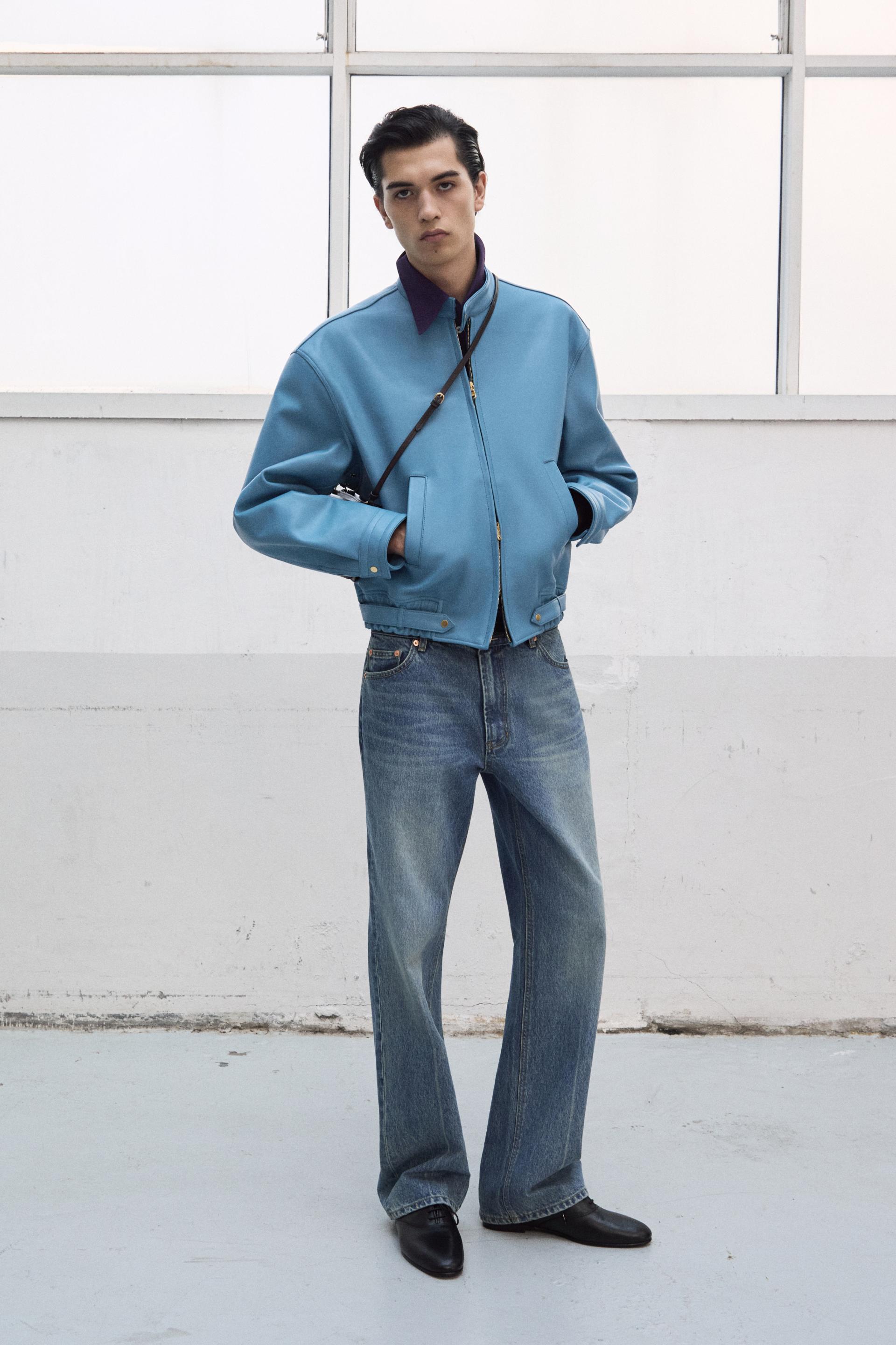 TARIV WASH CONTOUR-FIT DENIM PANTS RARE BLUE