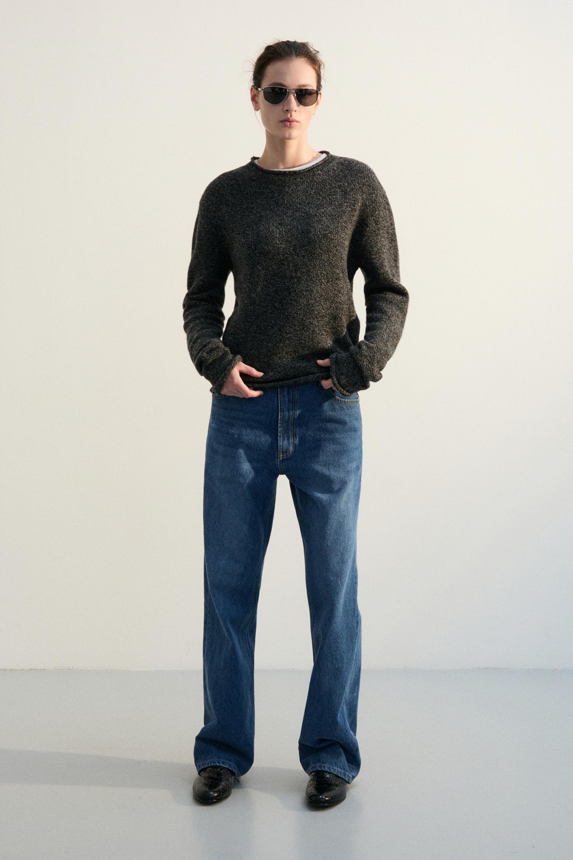 AGNES ROLLNECK KNIT SWEATER SALT AND PEPPER