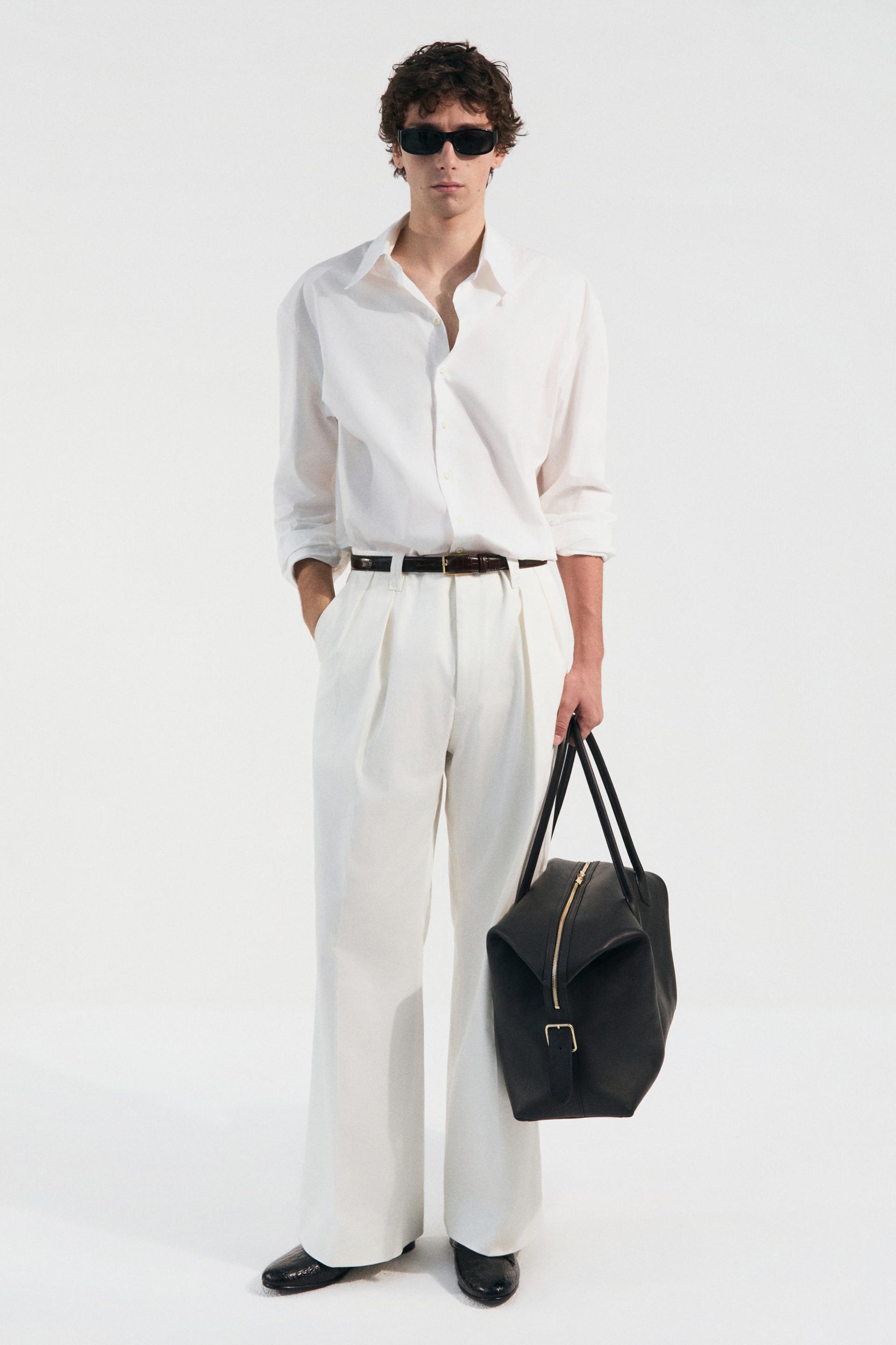 SOLID COTTON POPLIN BOY SHIRT WHITE