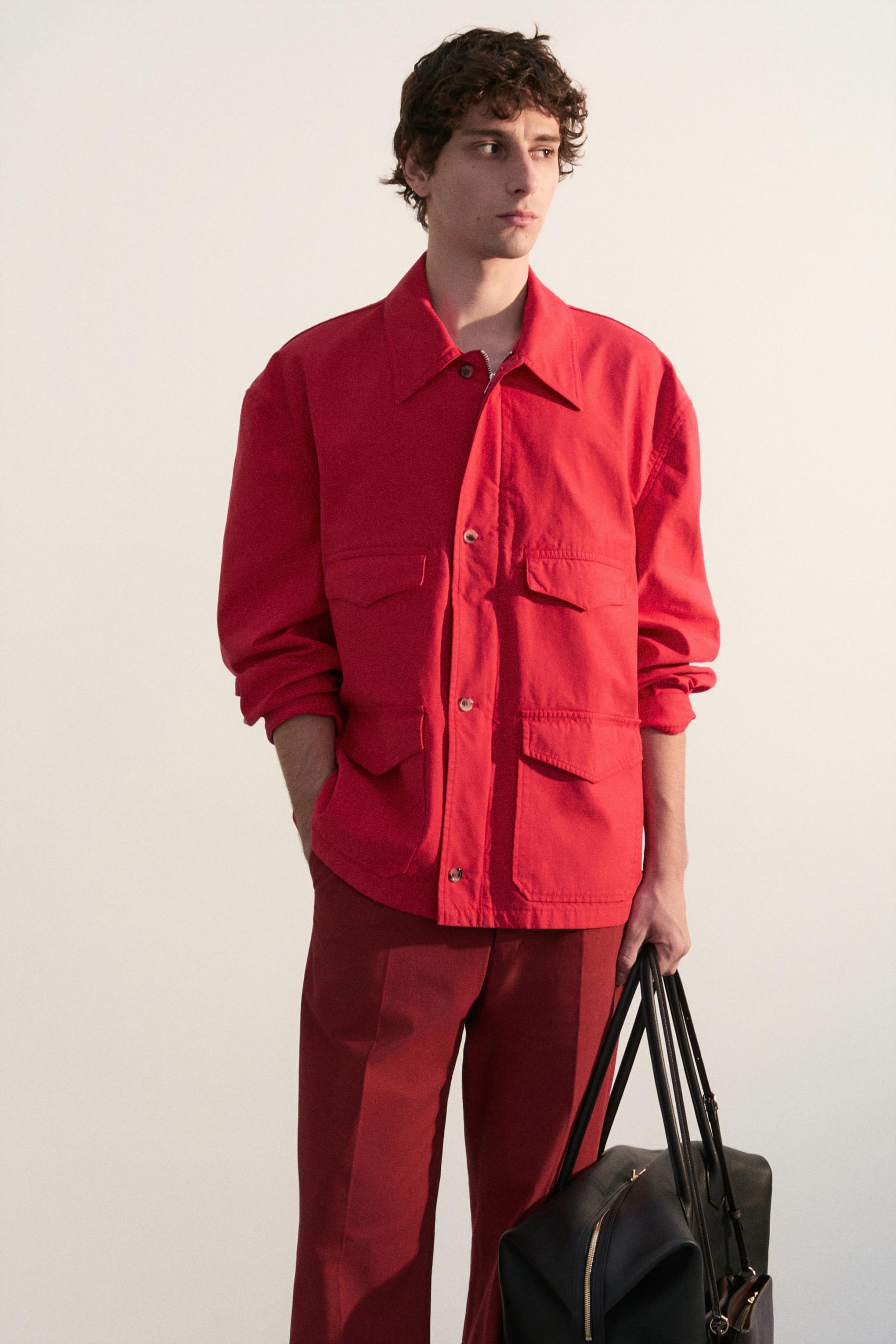 DOLEN COTTON SERGE FIELD JACKET TOSCAN RED
