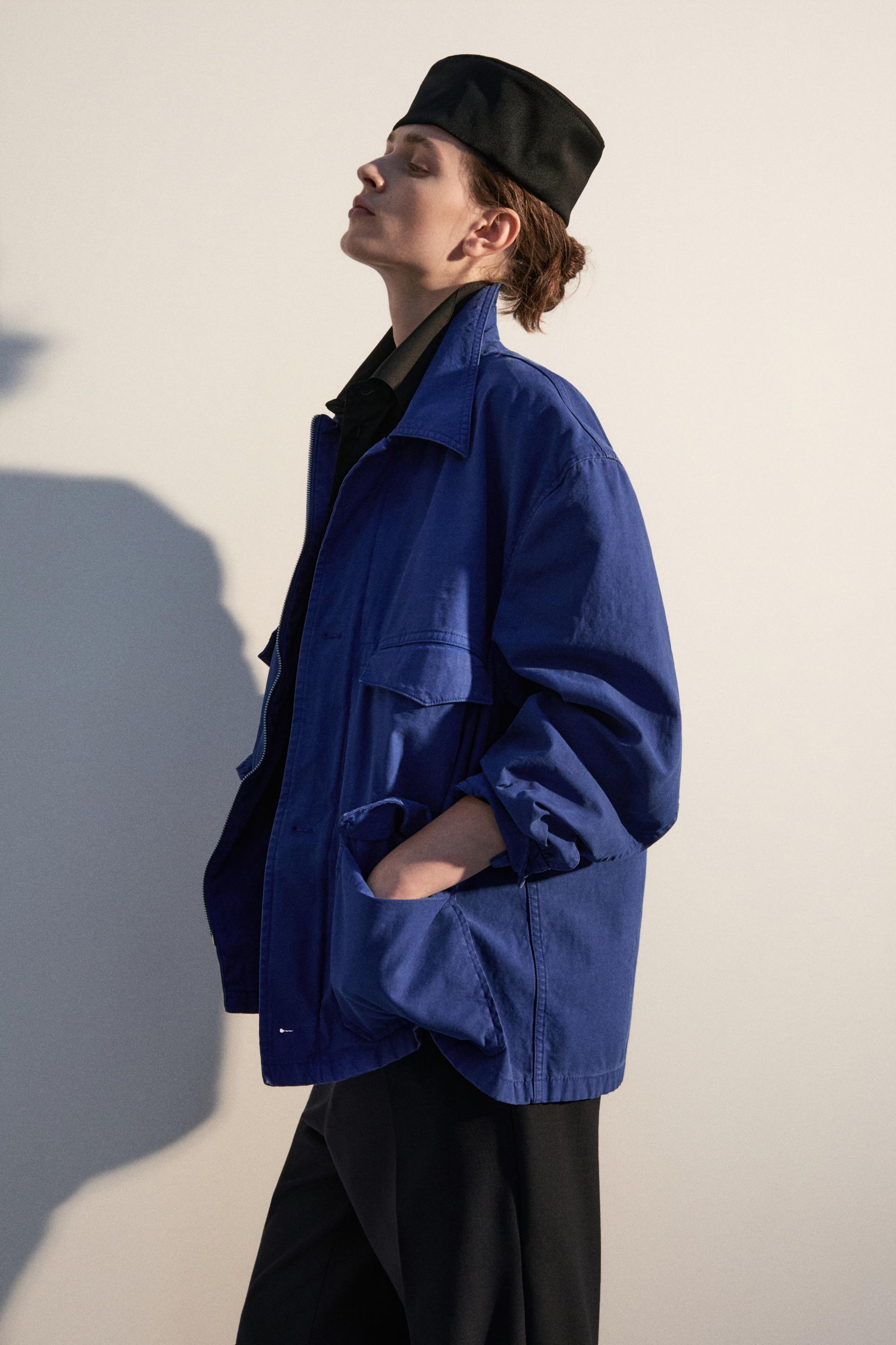 DOLEN COTTON SERGE FIELD JACKET BLEU