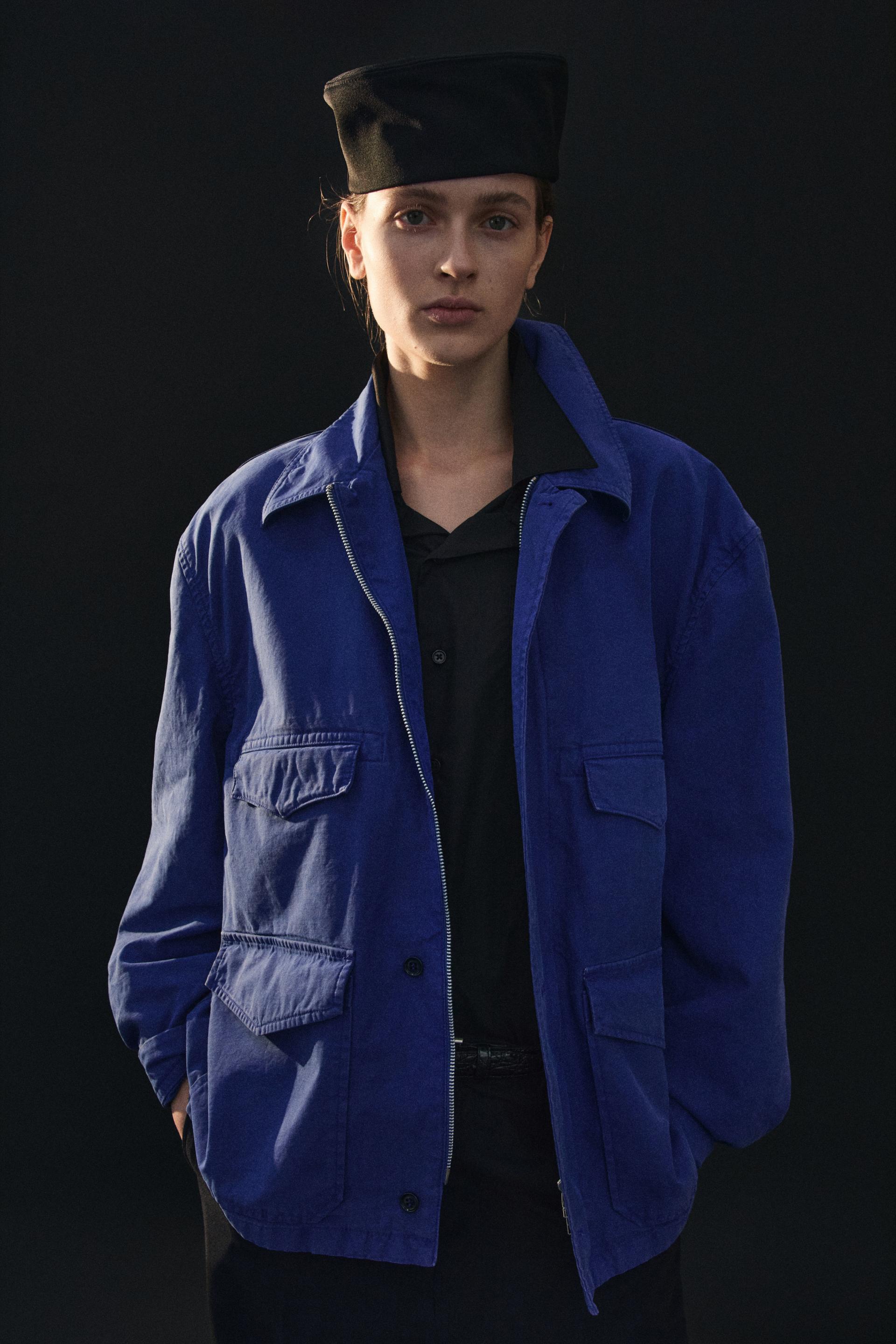 DOLEN COTTON SERGE FIELD JACKET BLEU