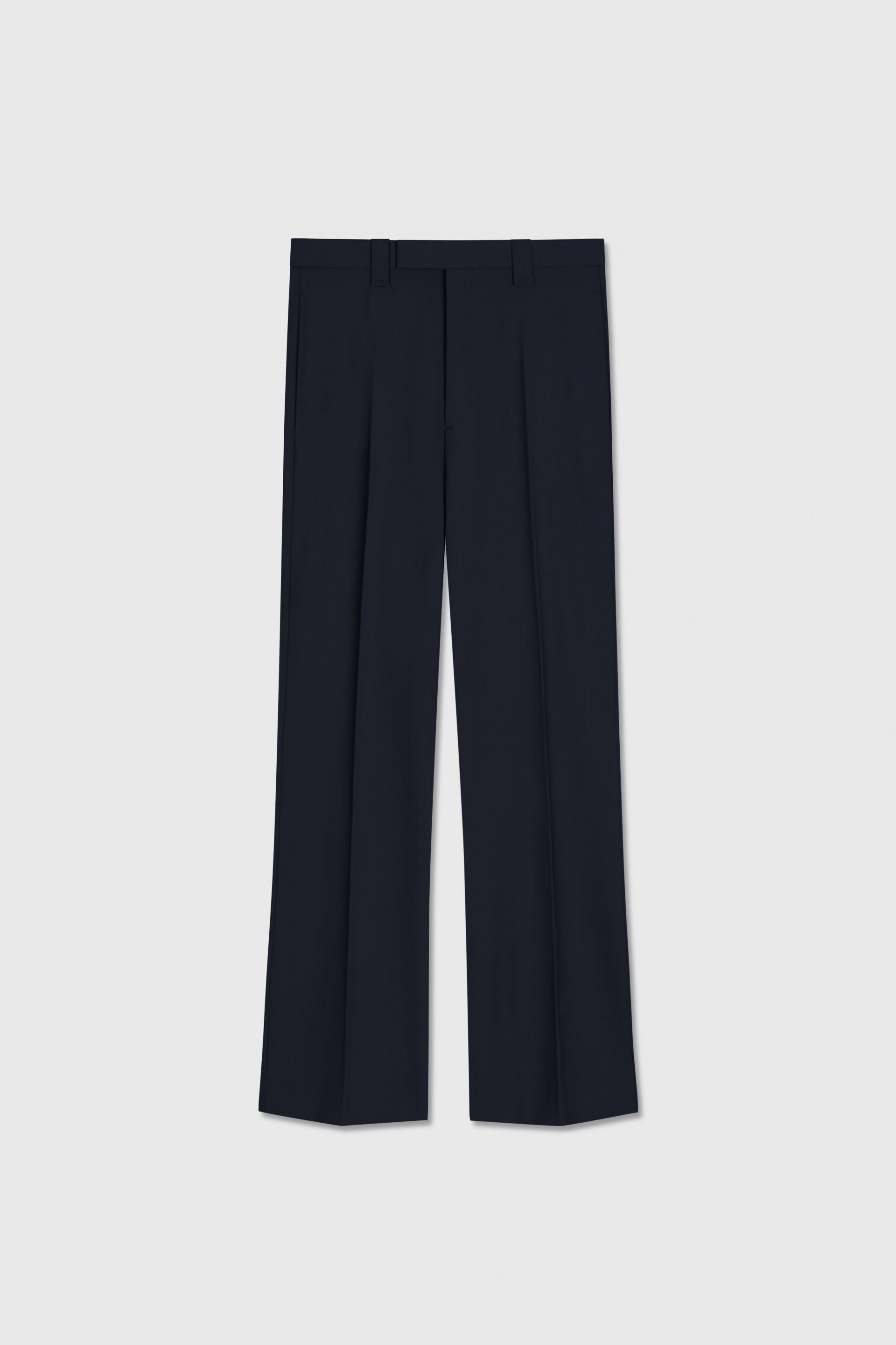 CARNABY FLARED WOOL TROUSERS DARK NAVY