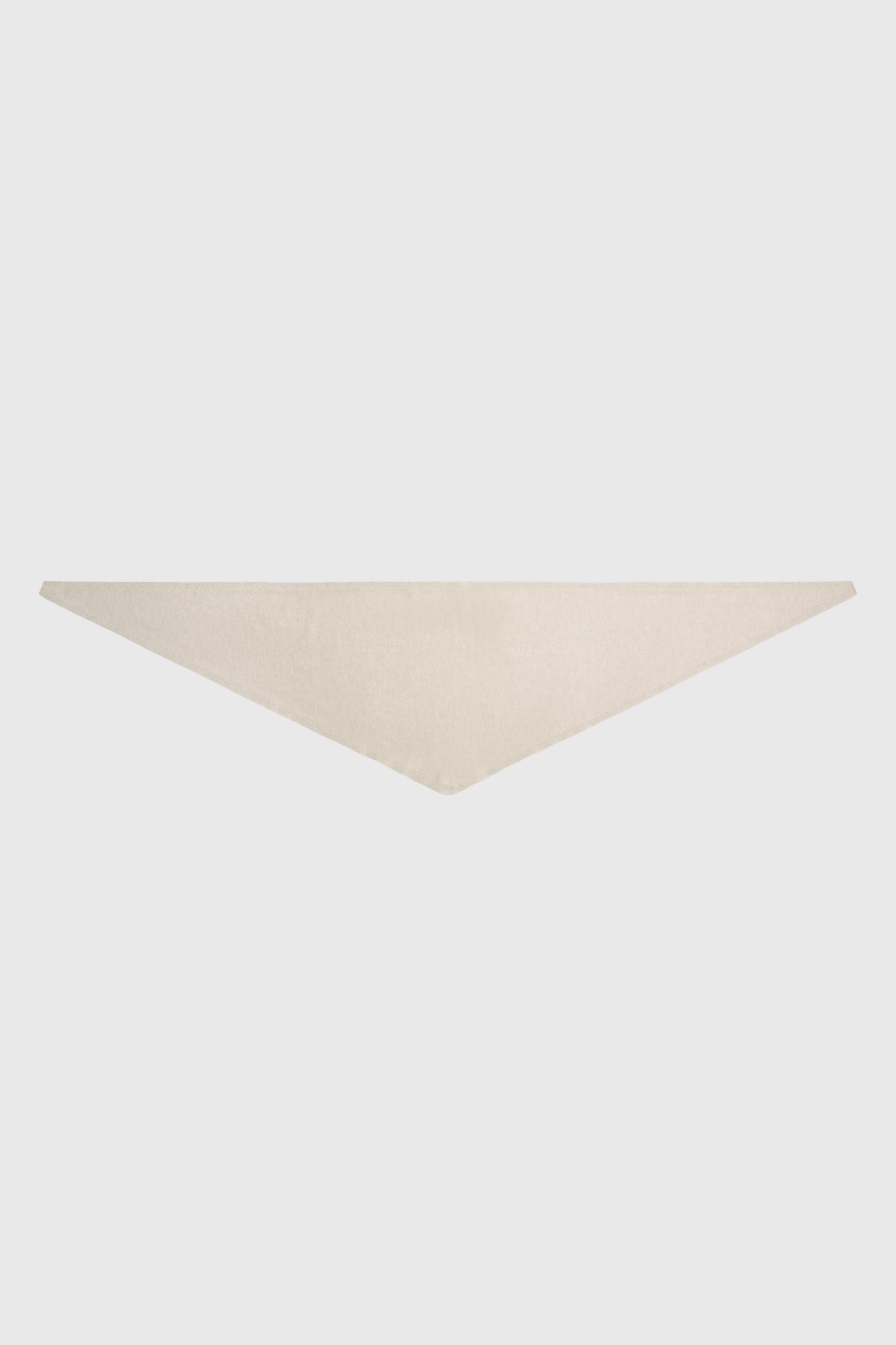 MERINO WOOL TRIANGULAR SCARF BISCUIT