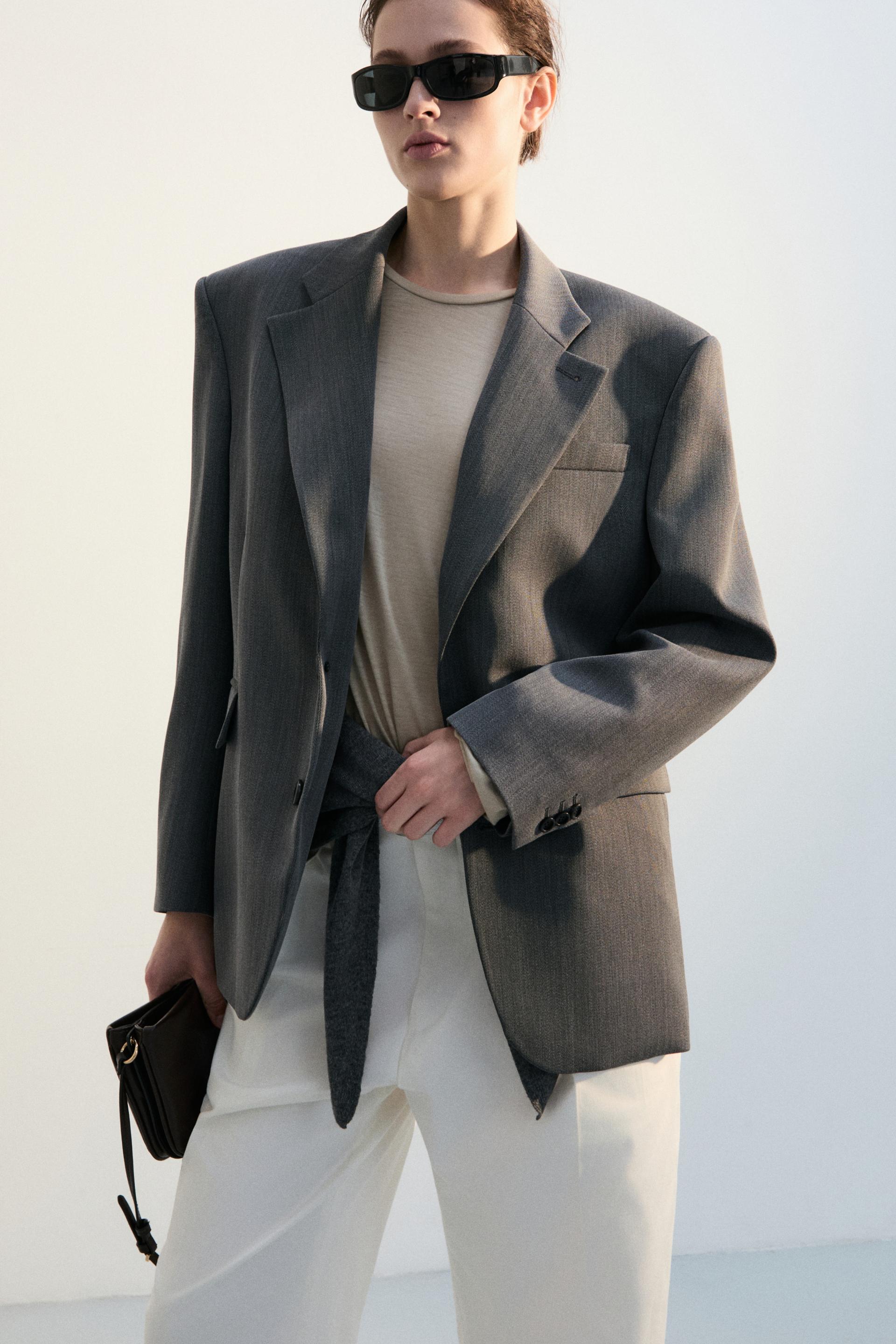 WOOL BLEND SILKY JERSEY TOP SEPIA