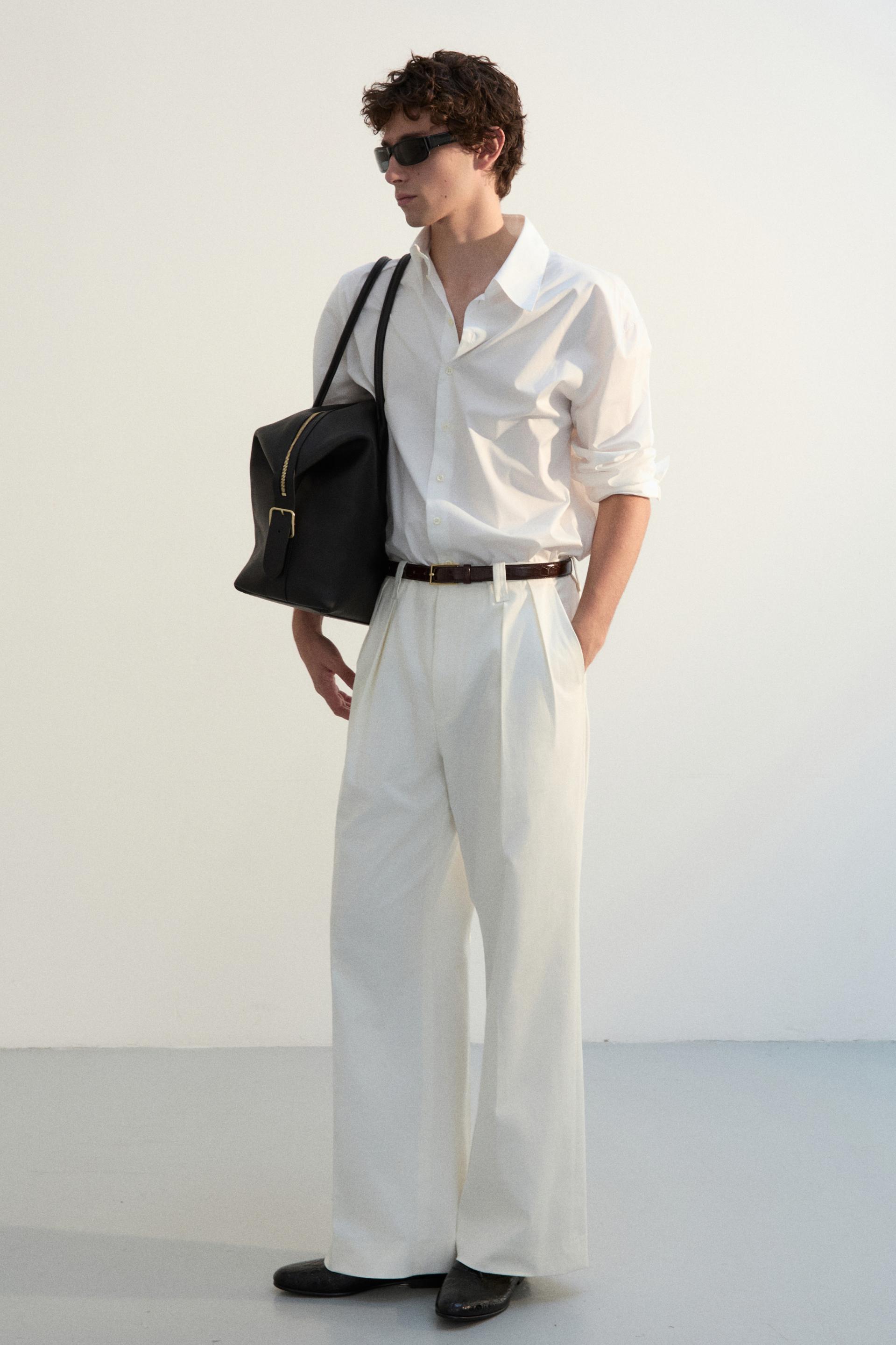 KILT TAILORED COTTON TROUSERS SAIL WHITE