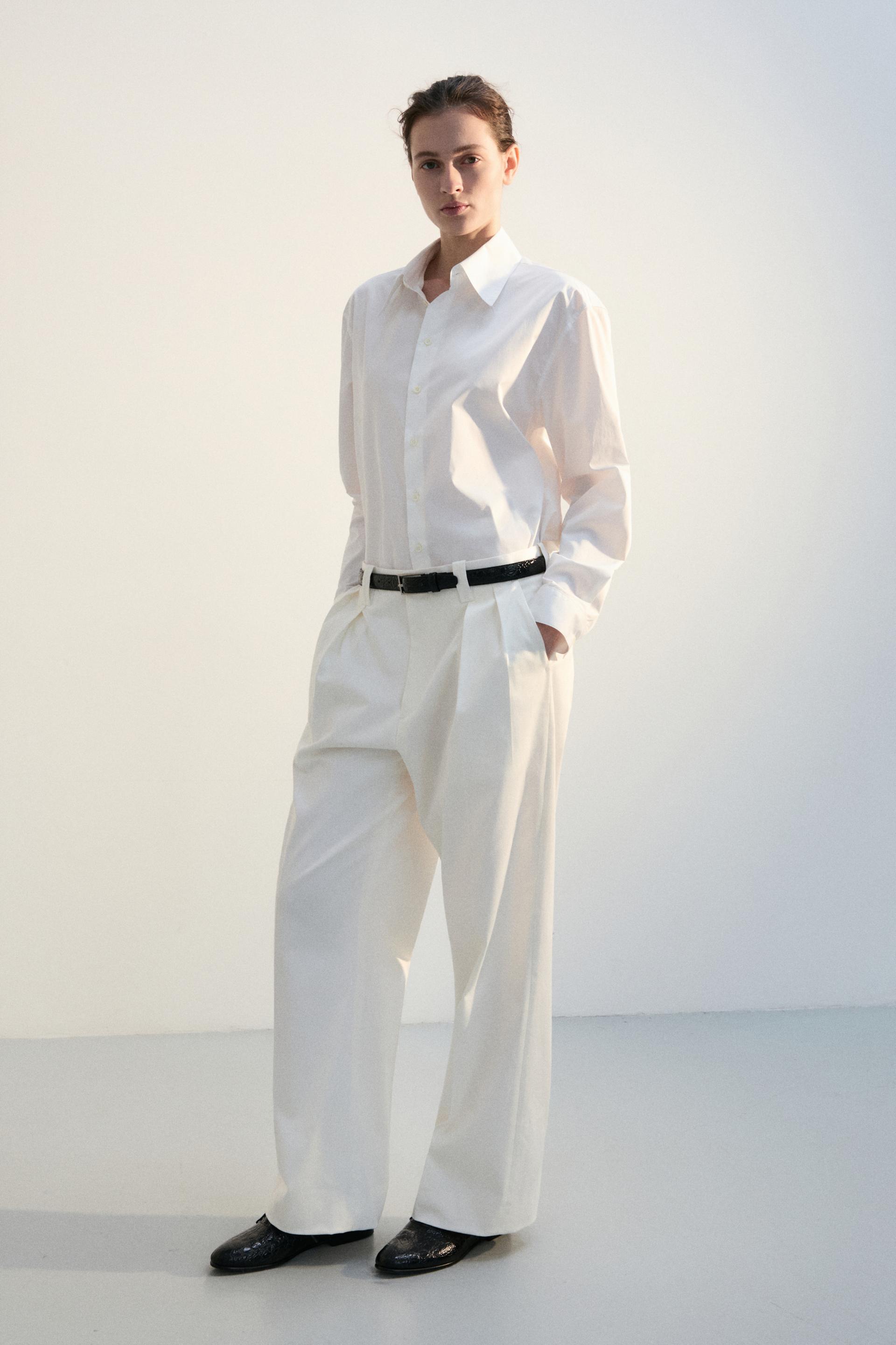 KILT TAILORED COTTON TROUSERS SAIL WHITE
