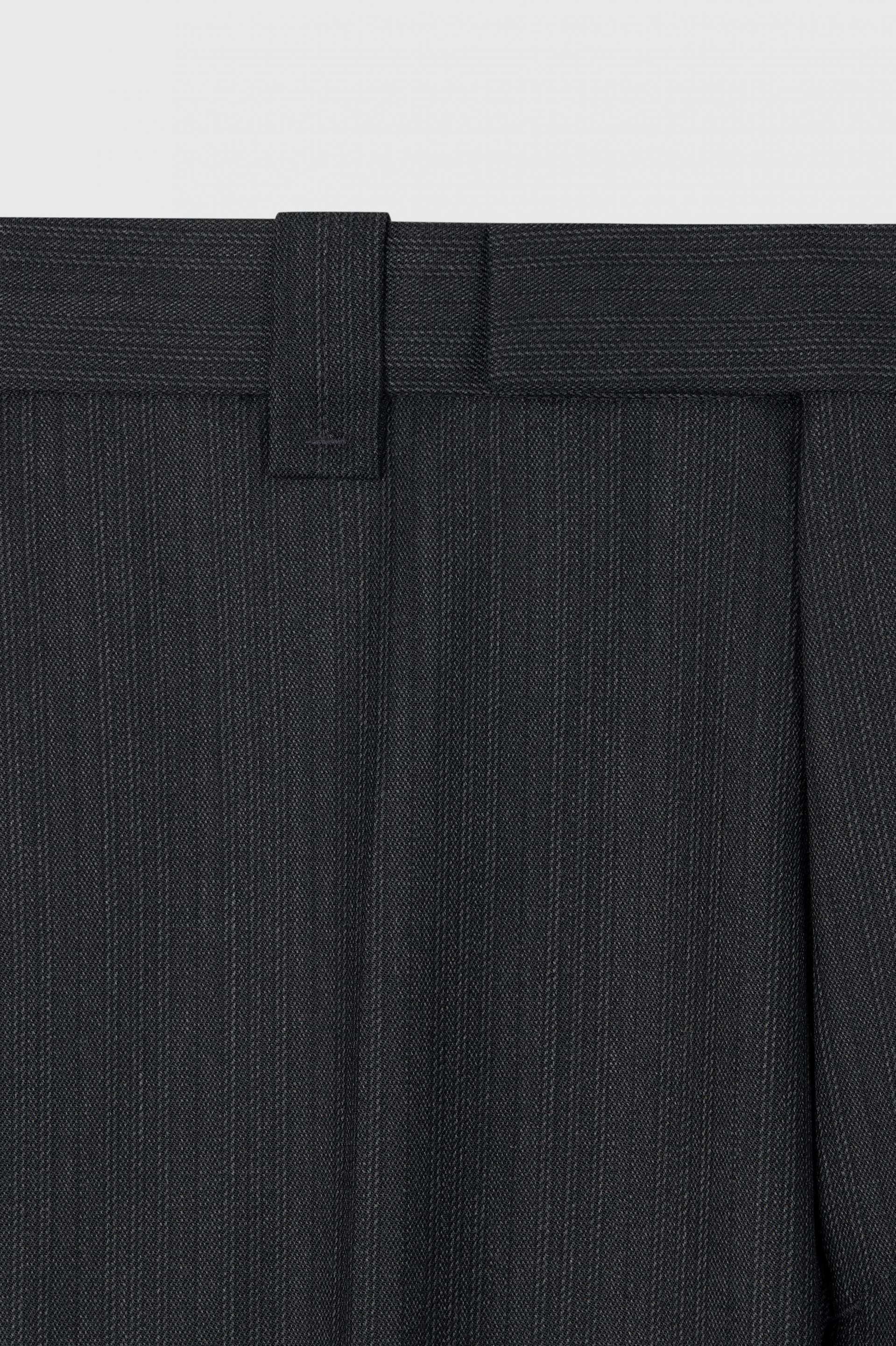 CARNABY FLARED WOOL TROUSERS CAMPTON GREY STRIPE