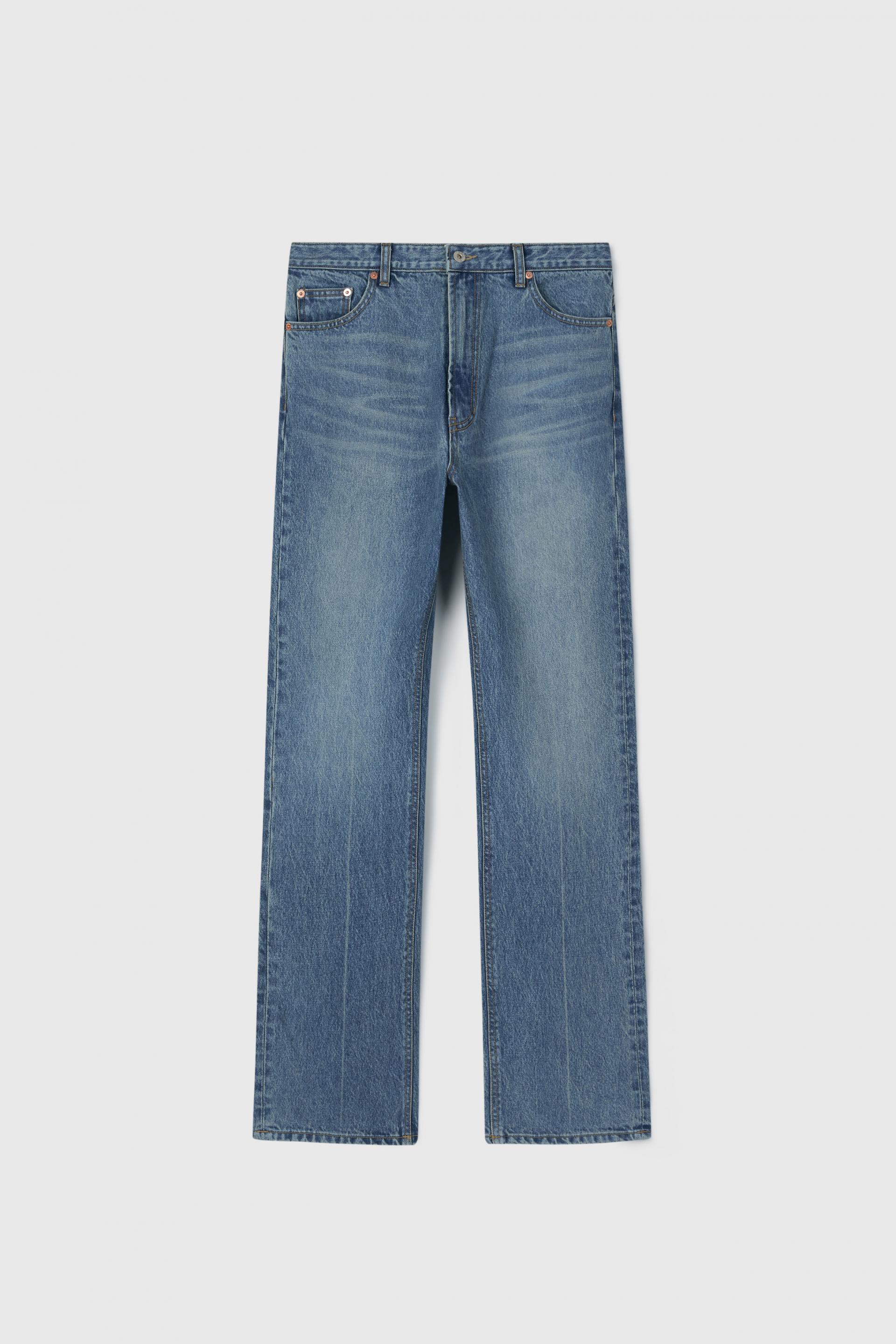 TARIV WASH CONTOUR-FIT DENIM PANTS RARE BLUE