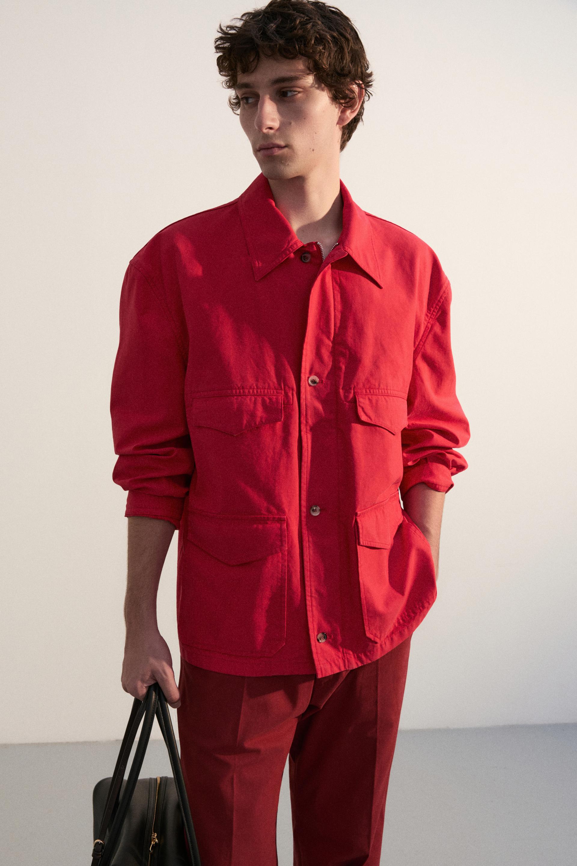 DOLEN COTTON SERGE FIELD JACKET TOSCAN RED