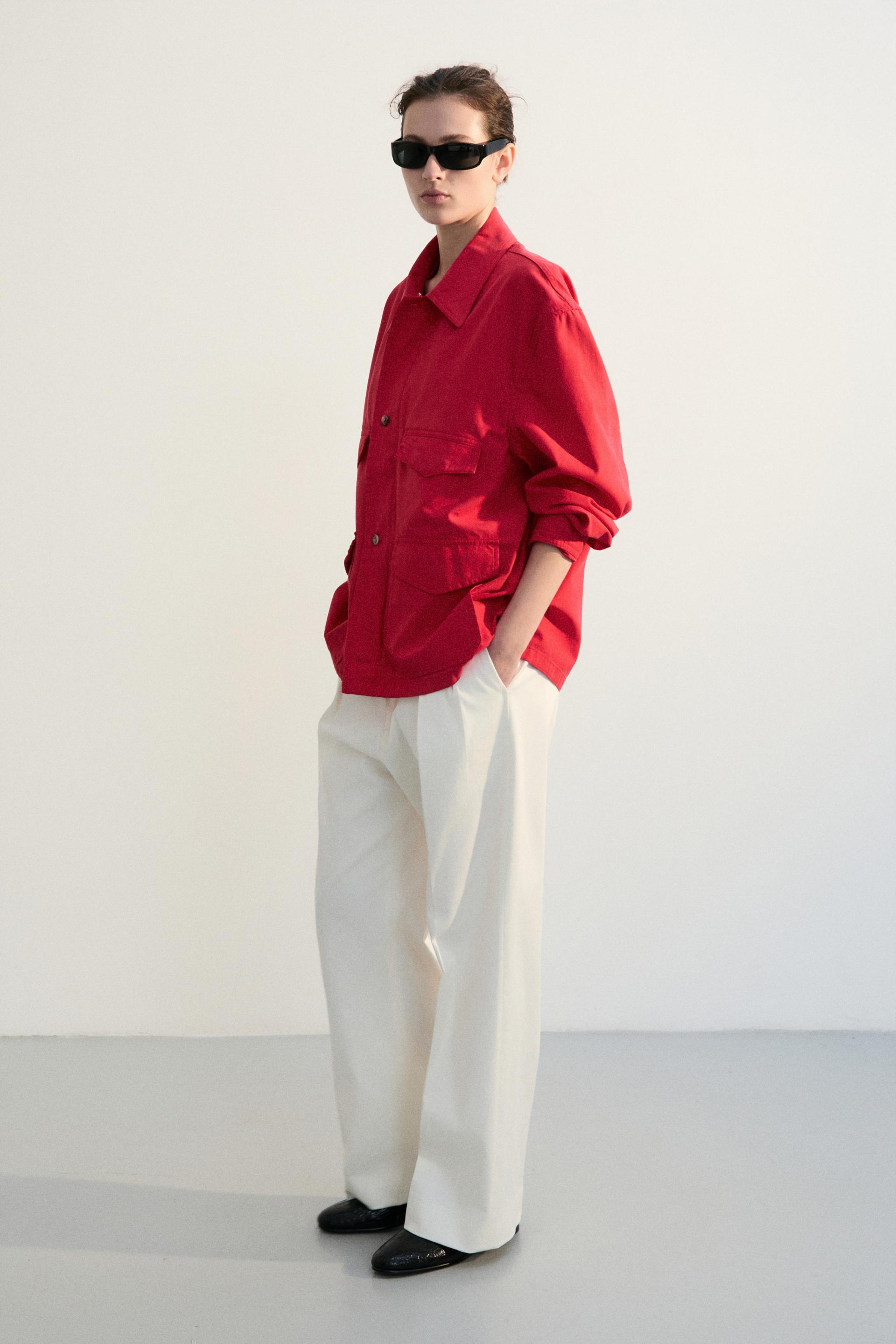 DOLEN COTTON SERGE FIELD JACKET TOSCAN RED