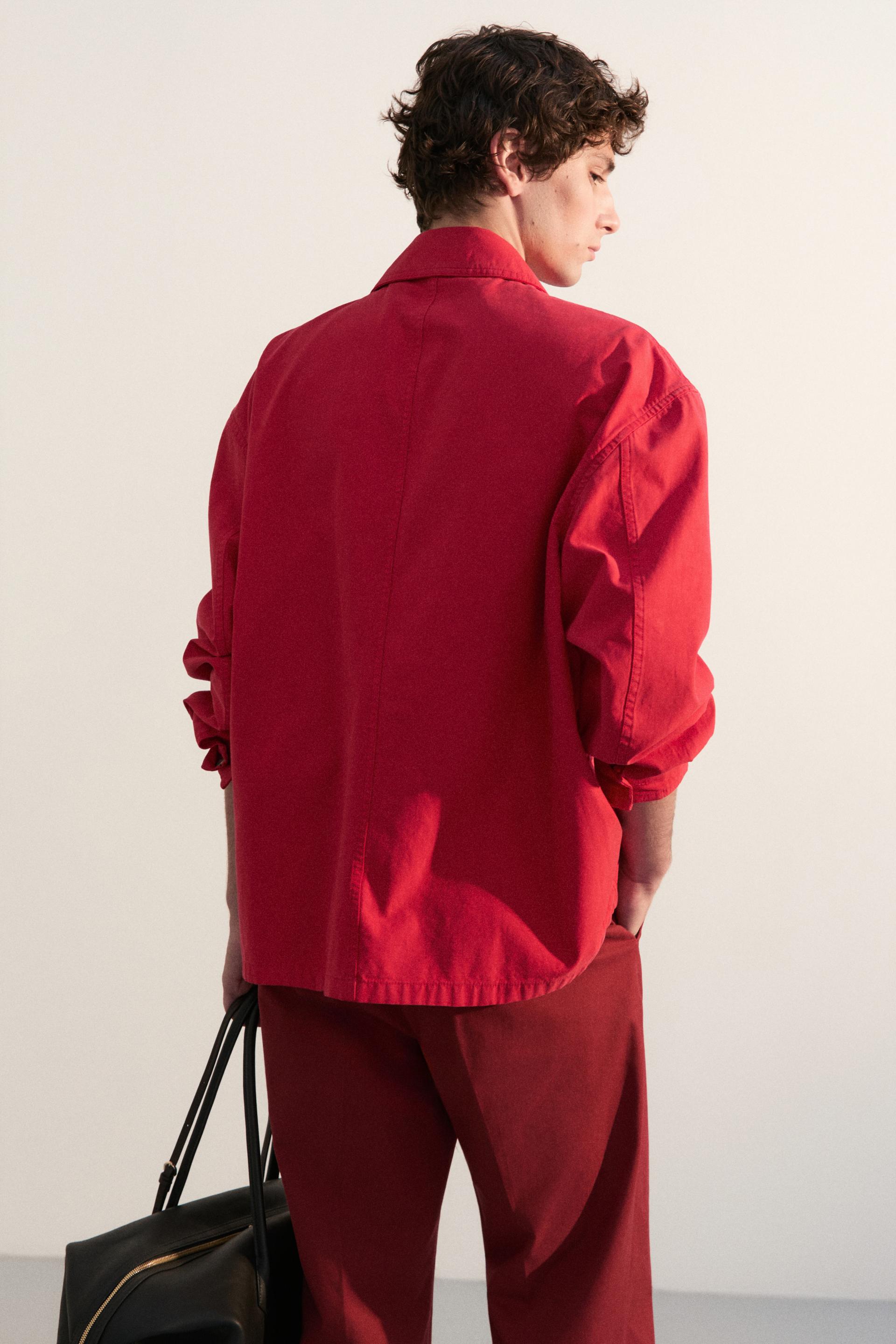 DOLEN COTTON SERGE FIELD JACKET TOSCAN RED