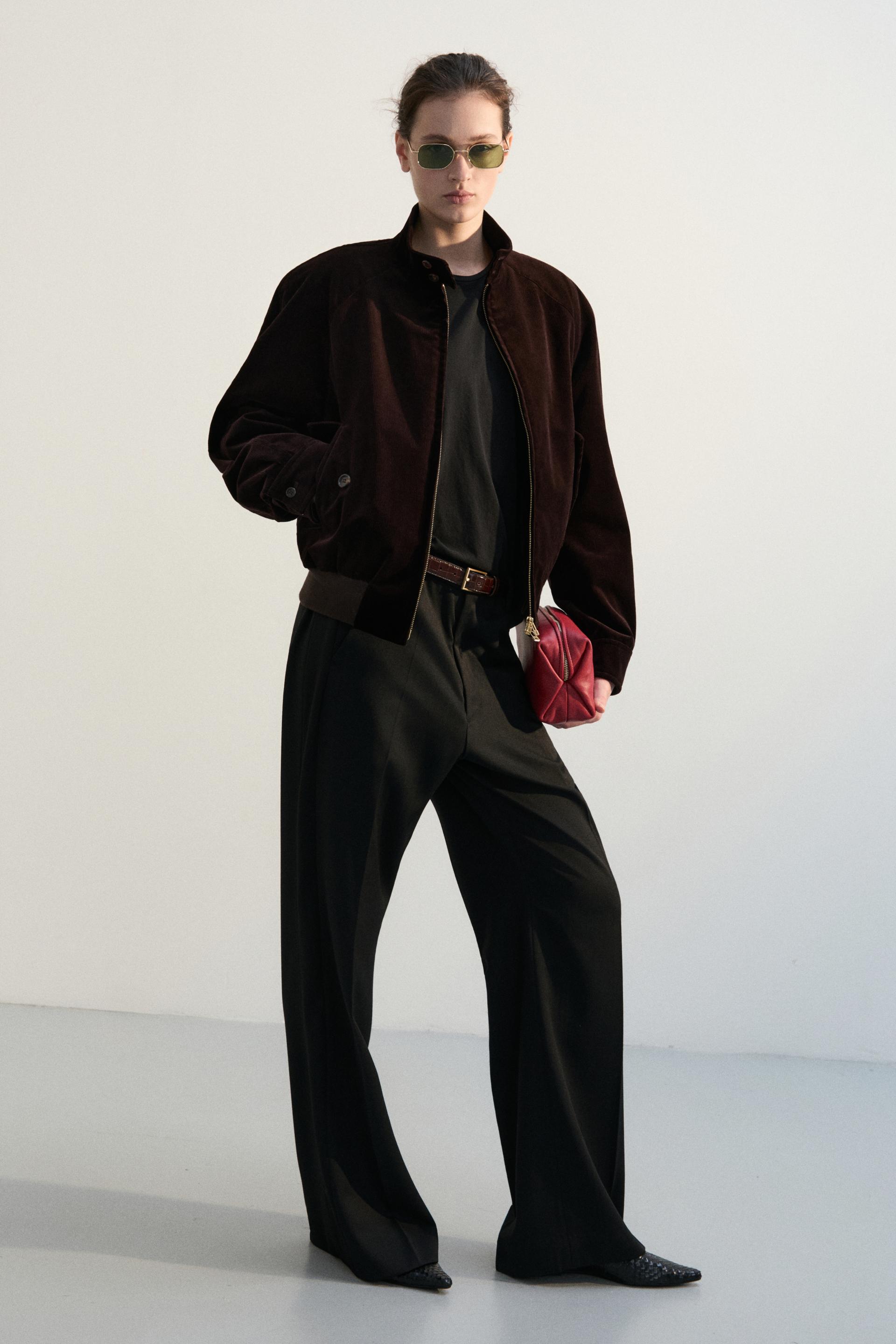 MONO CORDUROY HARRINGTON JACKET DARK PECAN