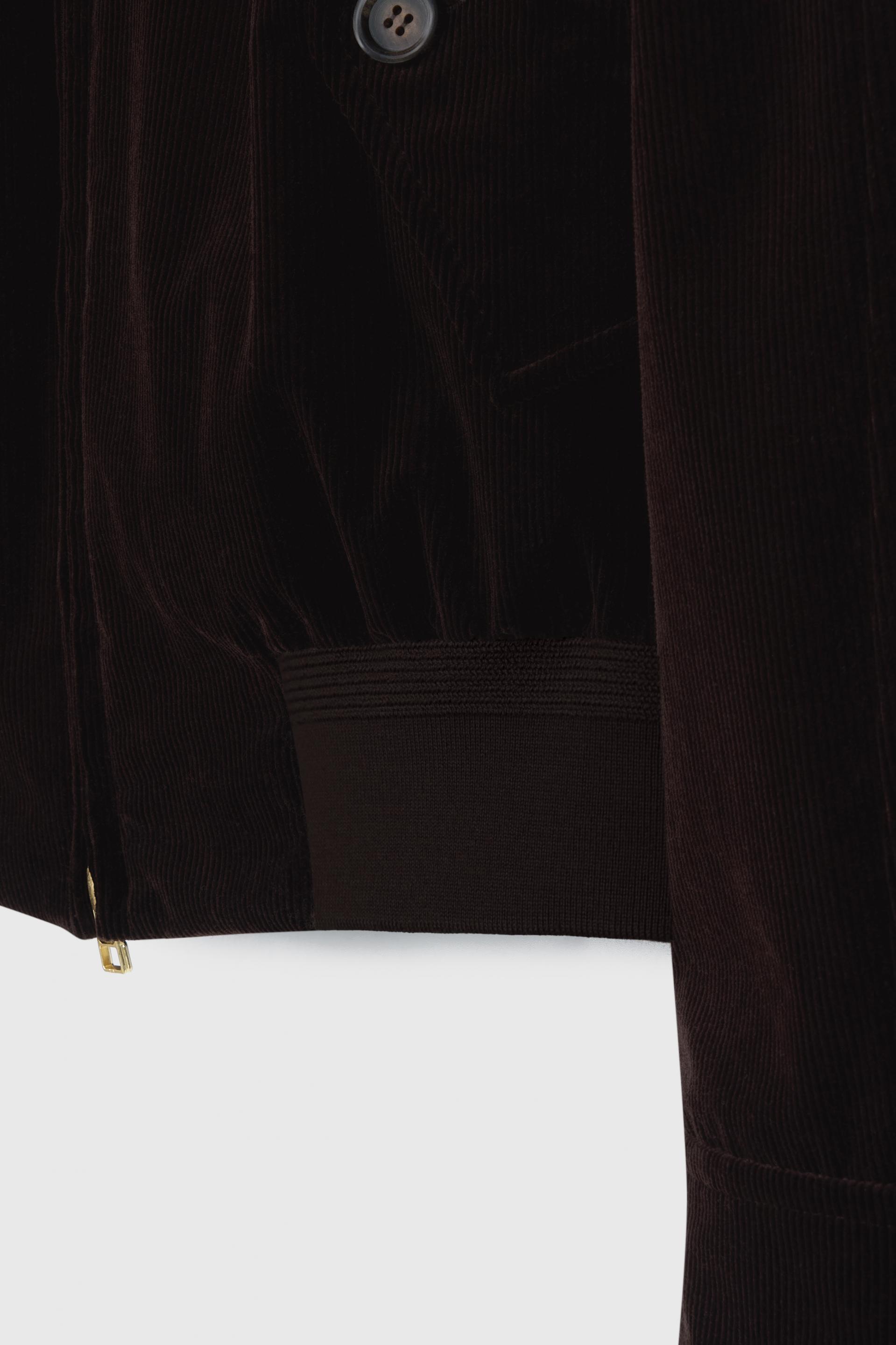 MONO CORDUROY HARRINGTON JACKET DARK PECAN