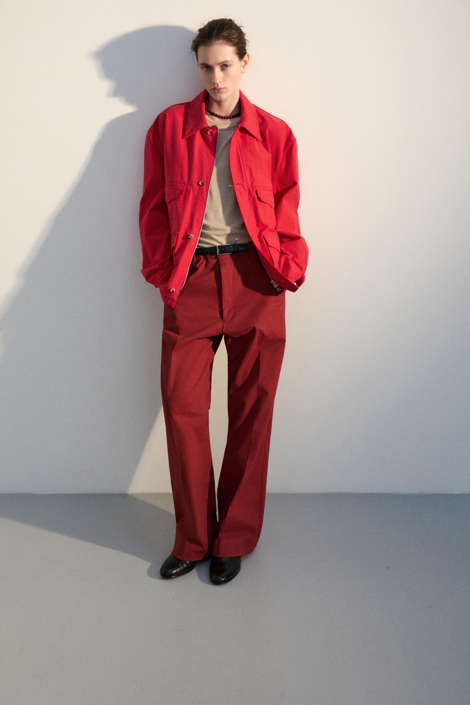 DOLEN COTTON SERGE FIELD JACKET TOSCAN RED