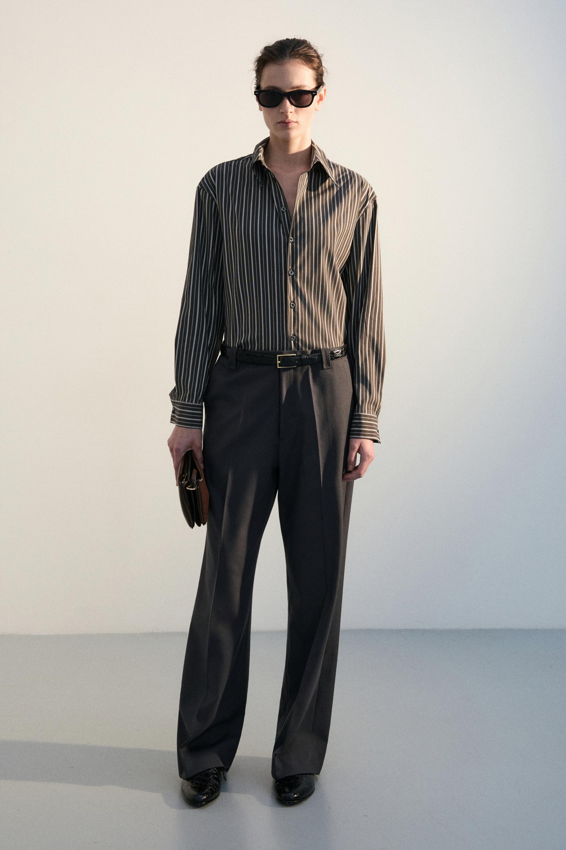 FONTA WOOL DRESS TROUSERS GALENA GREY